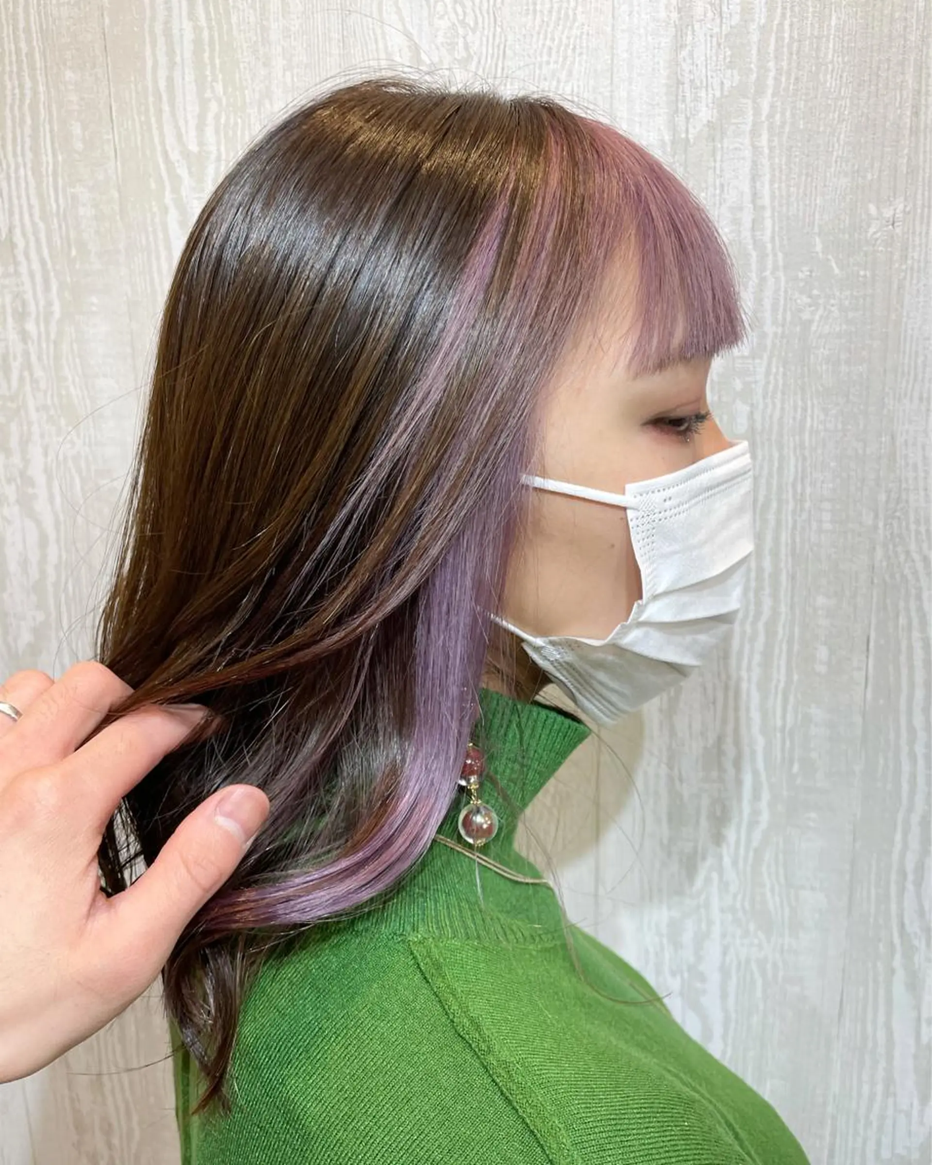 ミディアム カラー ヘアアレンジ HUENEST アカデミーサロンのヘアスタイル