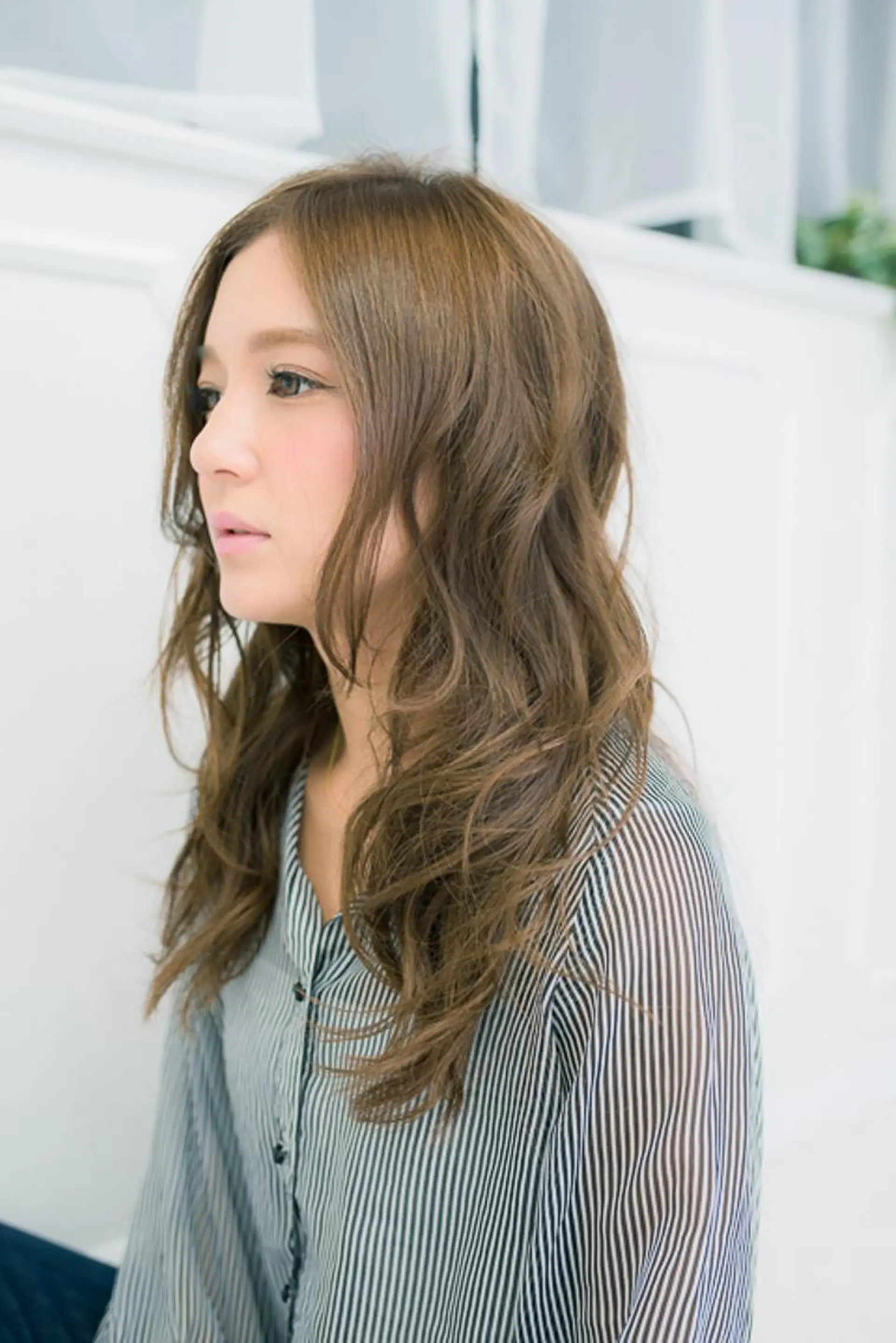 セミロング セミロングパーマ アッシュ a-granz 住吉店のヘアスタイル