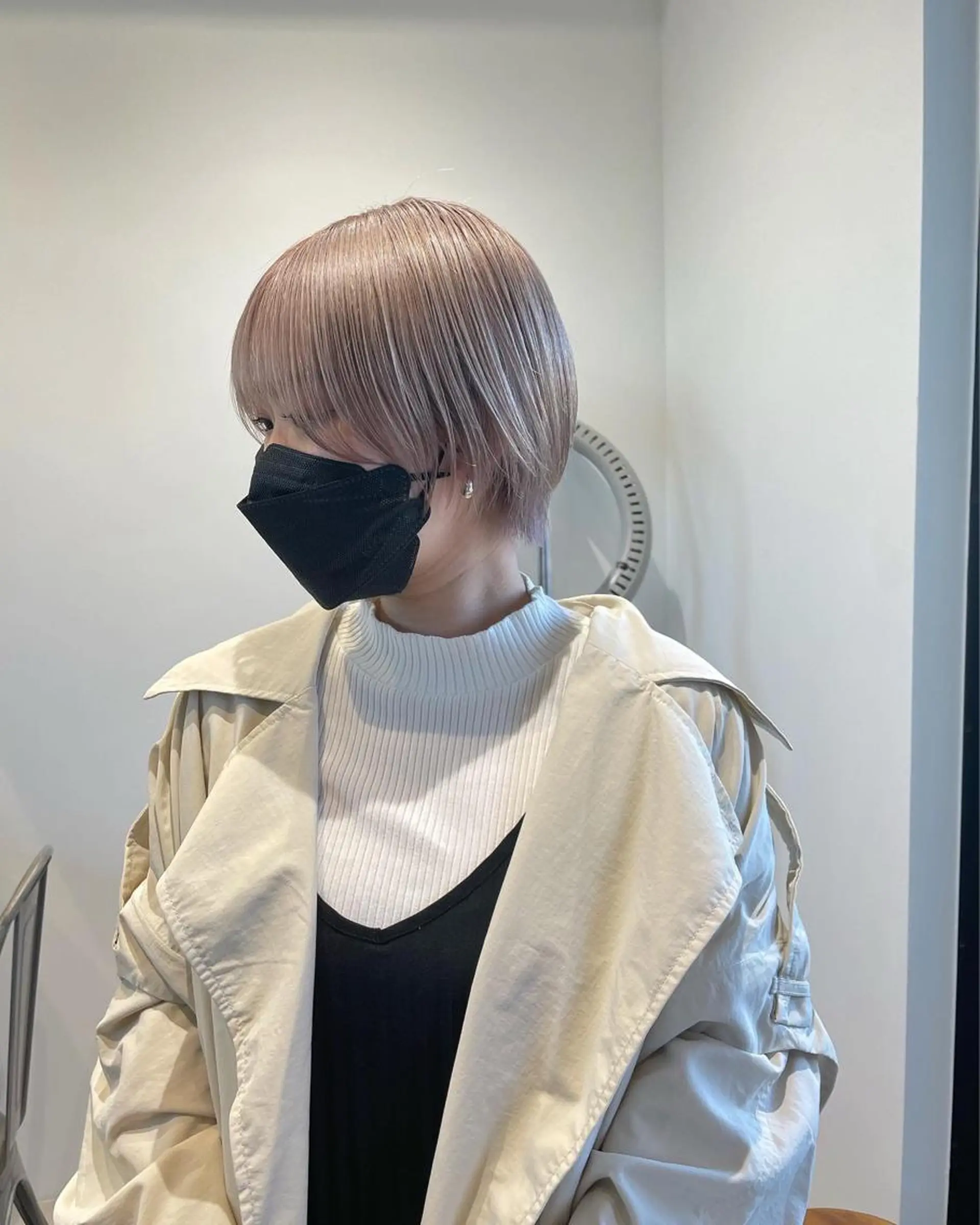 ショート カラー ショートボブ ハイトーンカラー ボブ ショートヘア カット ヘアカラー トリートメント ヘアセット メンズ特化 パーマ/オザワのヘアスタイル