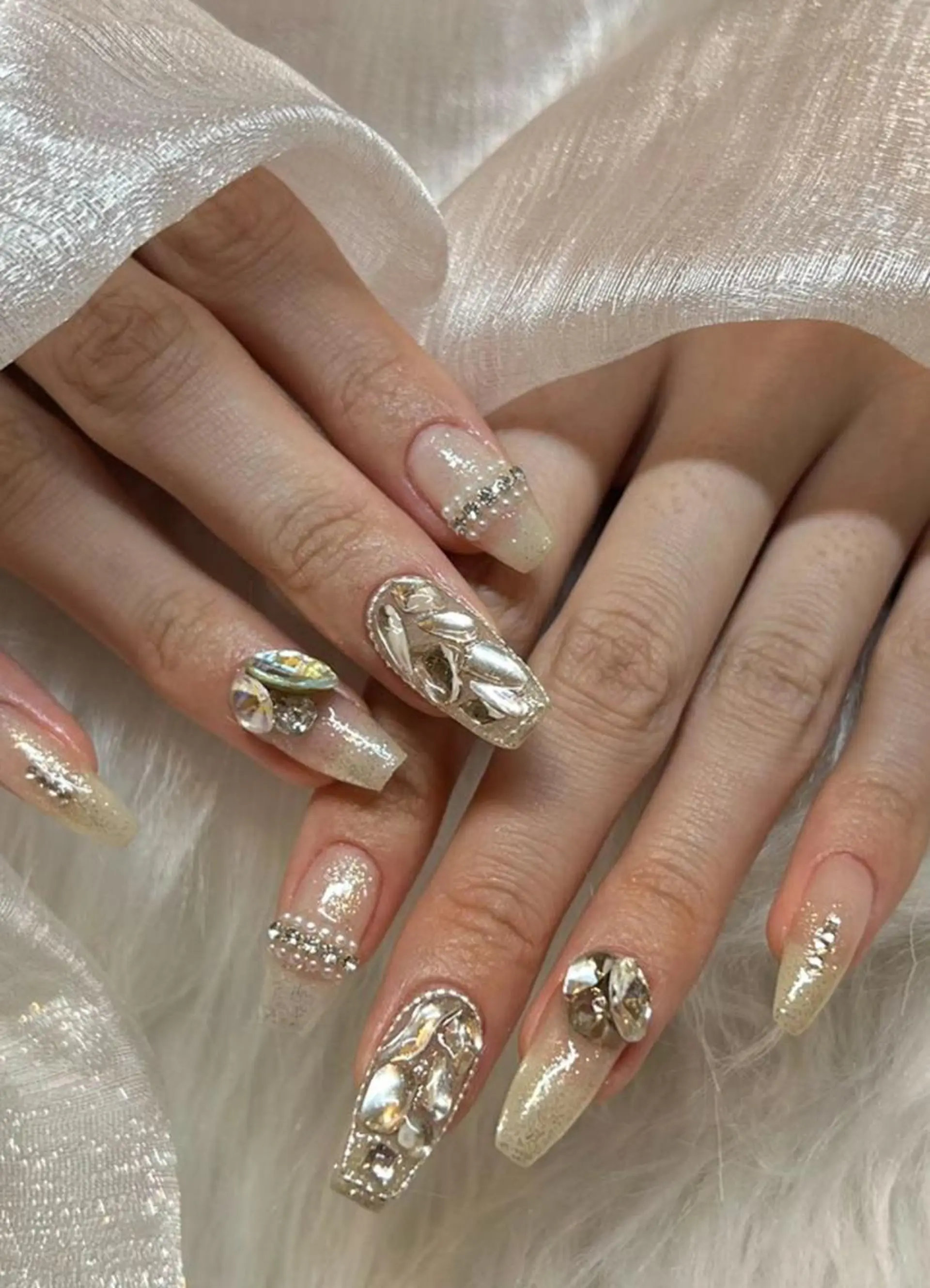 ネイル アートネイル 韓国ネイル ロングネイル スカルプネイル シンプルネイル ハンドネイル チョチョ 新宿nailのネイルデザイン