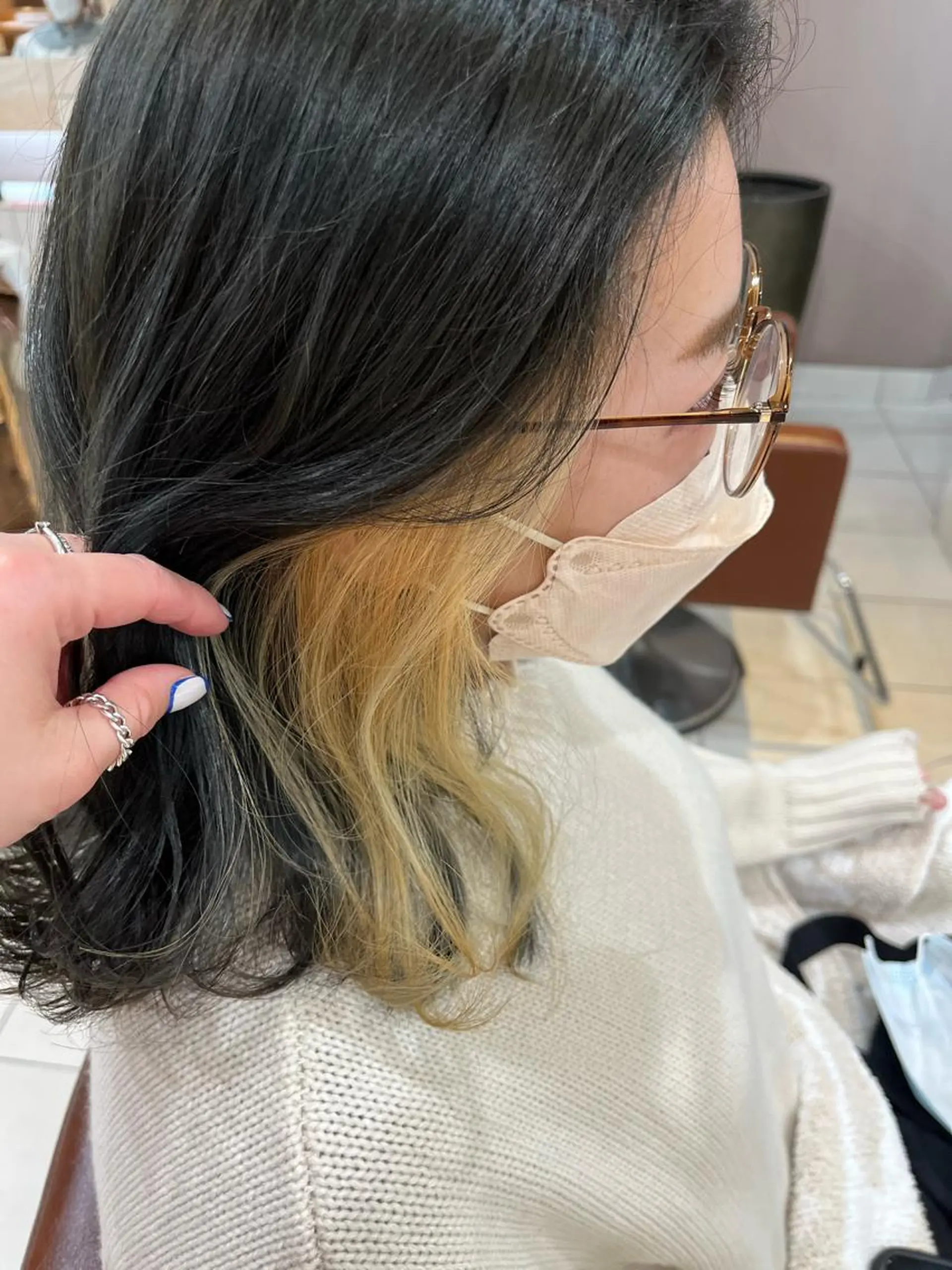 ミディアム カラー カット ヘアカラー トリートメント ハイトーンカラー🩵 耳ツボジュエリー👂のその他イメージ