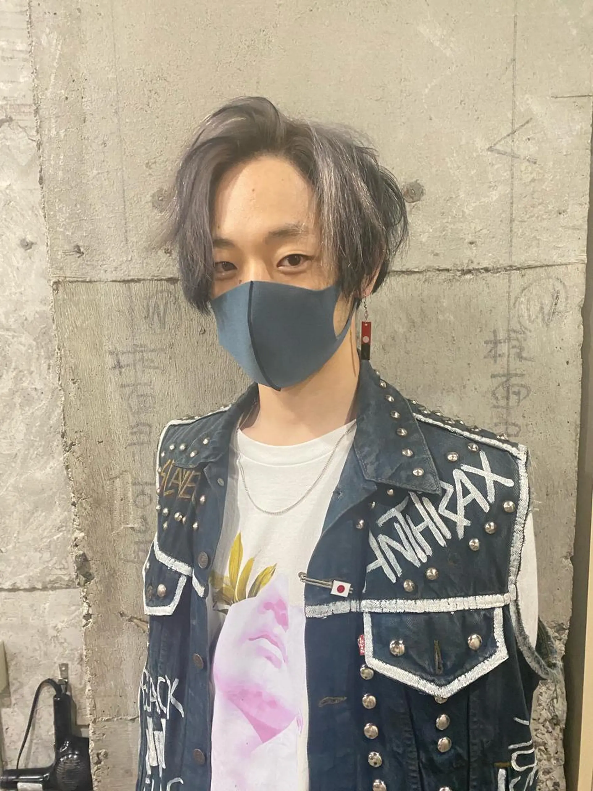 ショート カラー メンズ アッシュ 黒髪 カット ヘアカラー ［似合わせヘア］ ✂︎OGURO✂︎のヘアスタイル