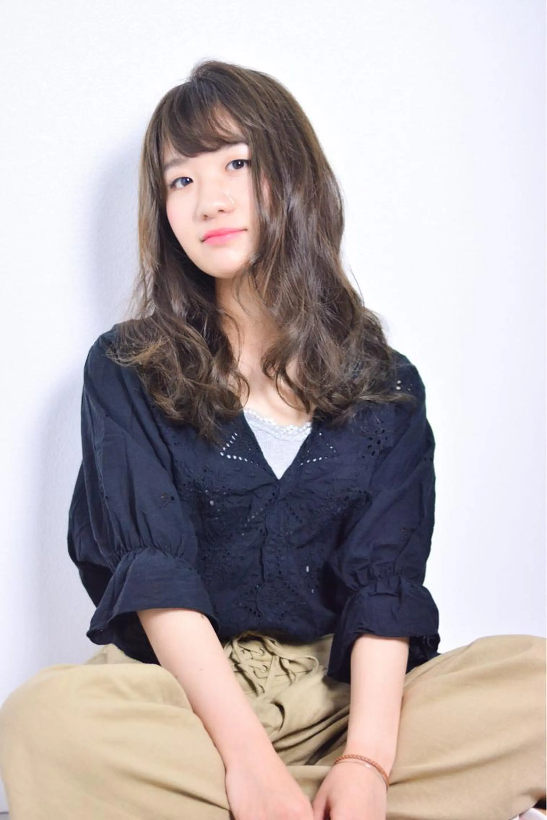 セミロング カラー ヘアカラー トリートメント 髪質改善/縮毛矯正 /青山　早希🐾のヘアスタイル