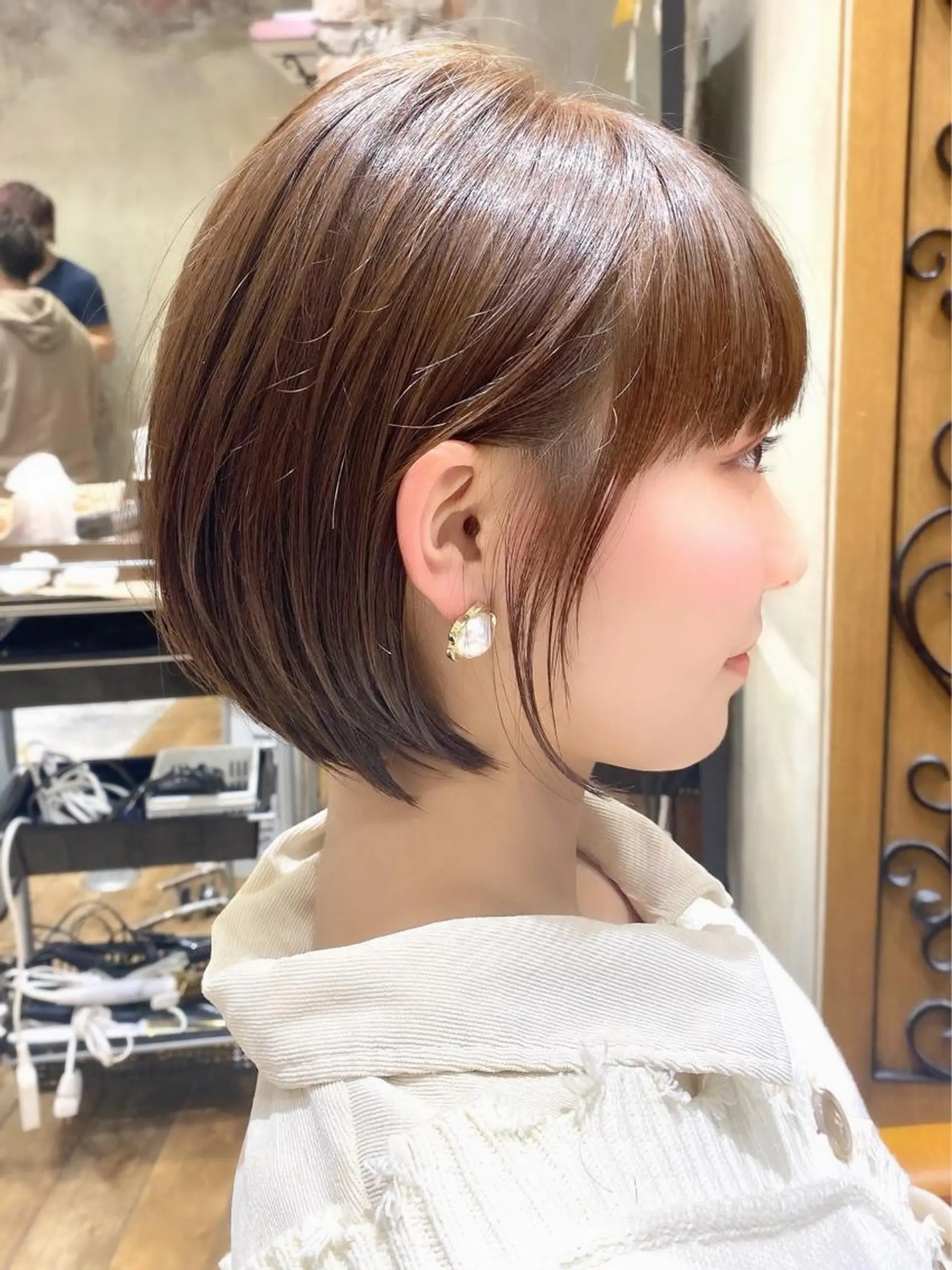 ショート ショートボブ 丸みショート ボブ ショートヘア On所属・新宿　ショート・ボブ カットモデル募集のヘアスタイル