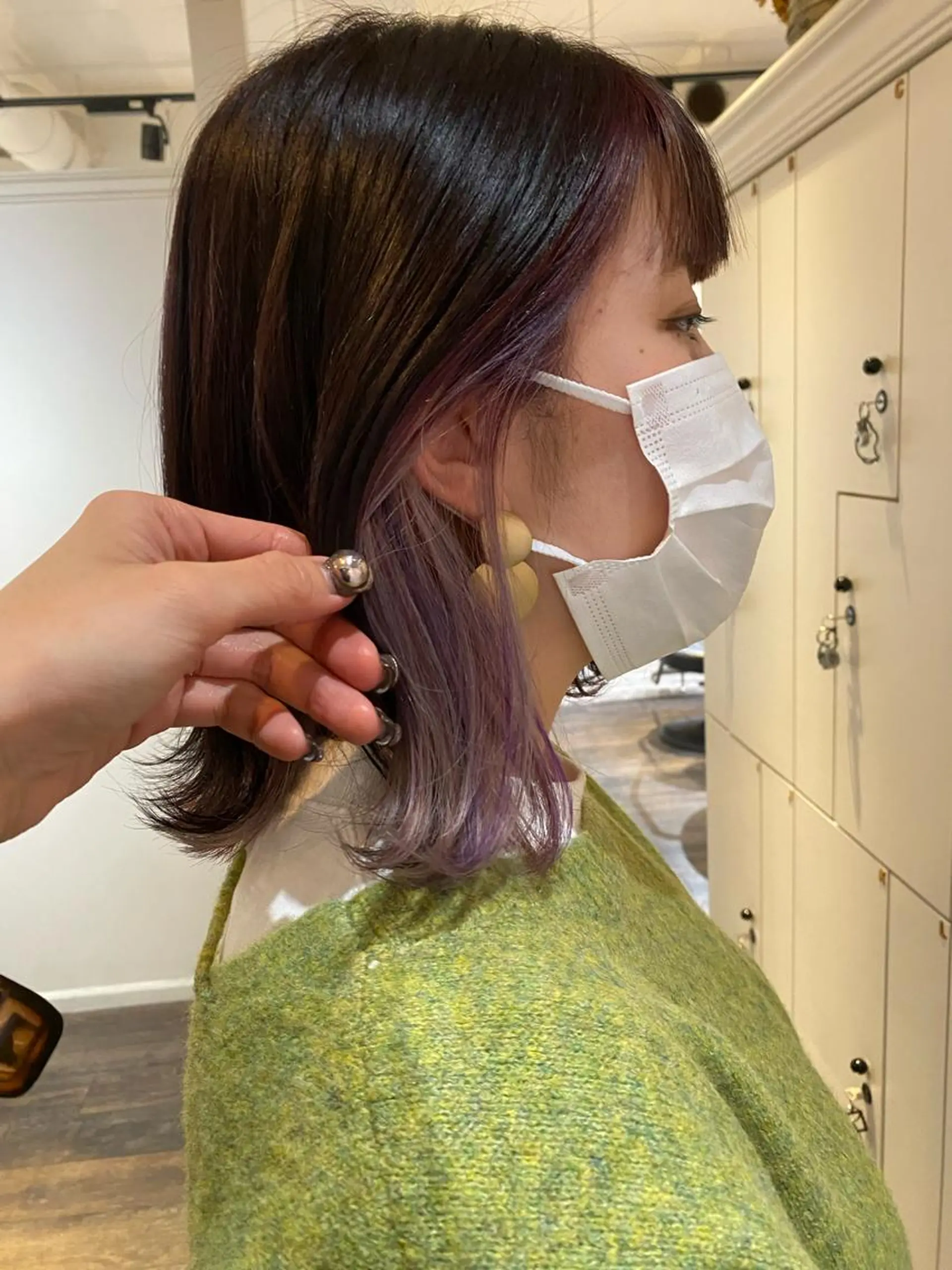 カラー ヘアカラー 梅田ハイトーン チダ ヒナノのヘアスタイル