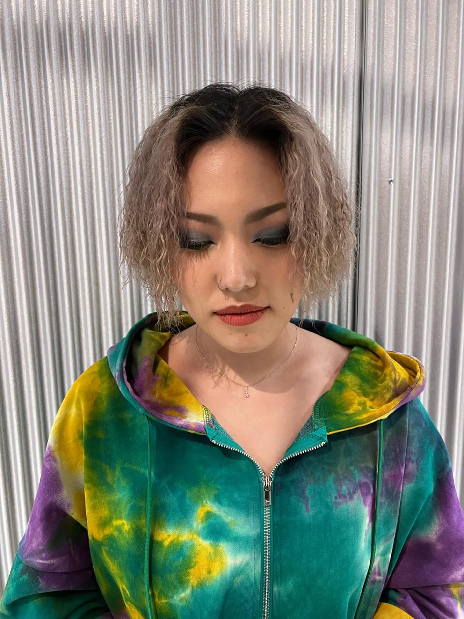 ミディアム カラー パーマ カット ヘアカラー パーマ トリートメント ally hairsalon所属・Emi .のヘアスタイル