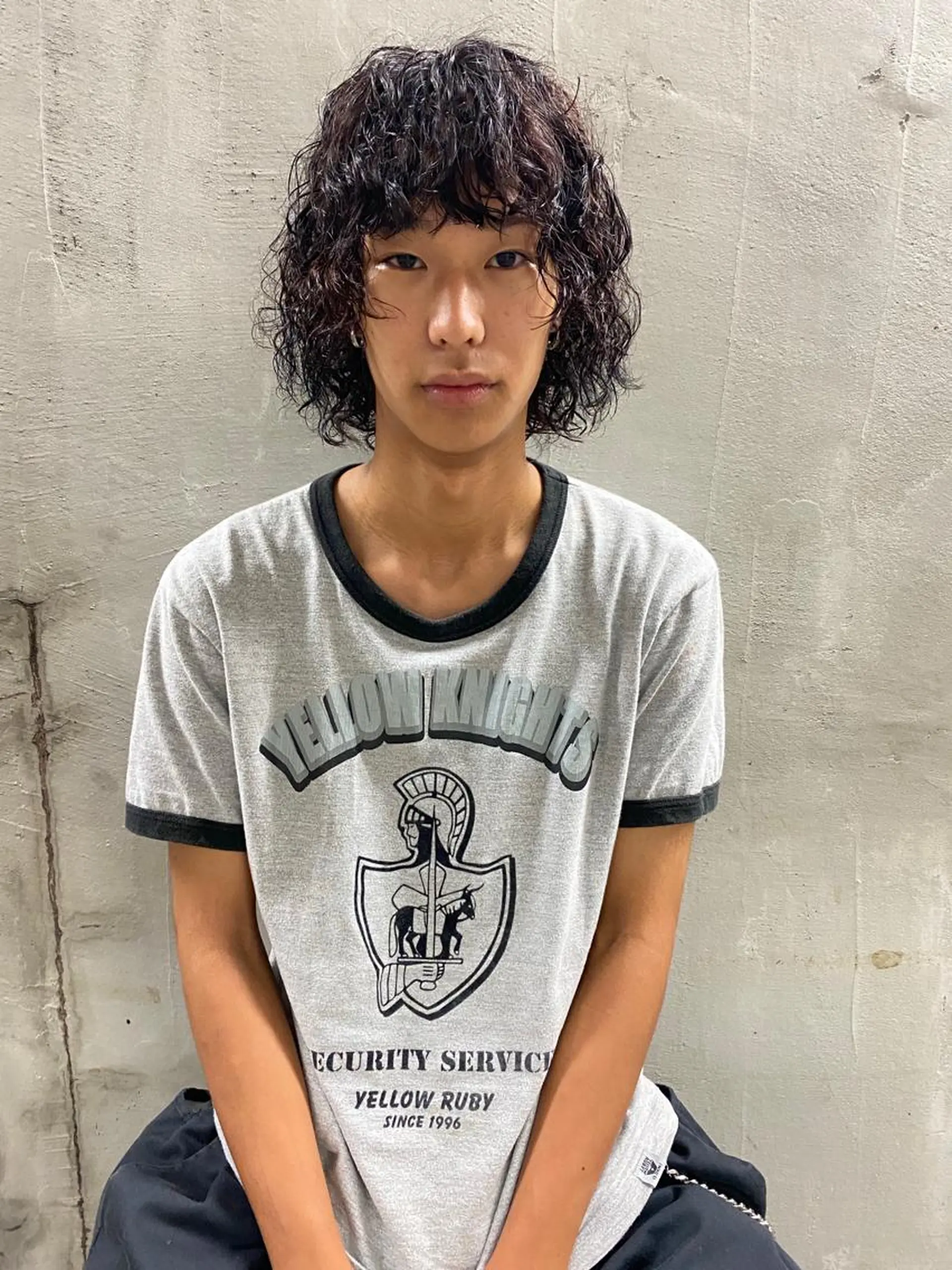 パーマ メンズ カット パーマ パーマ、髪質改善 カズマのヘアスタイル