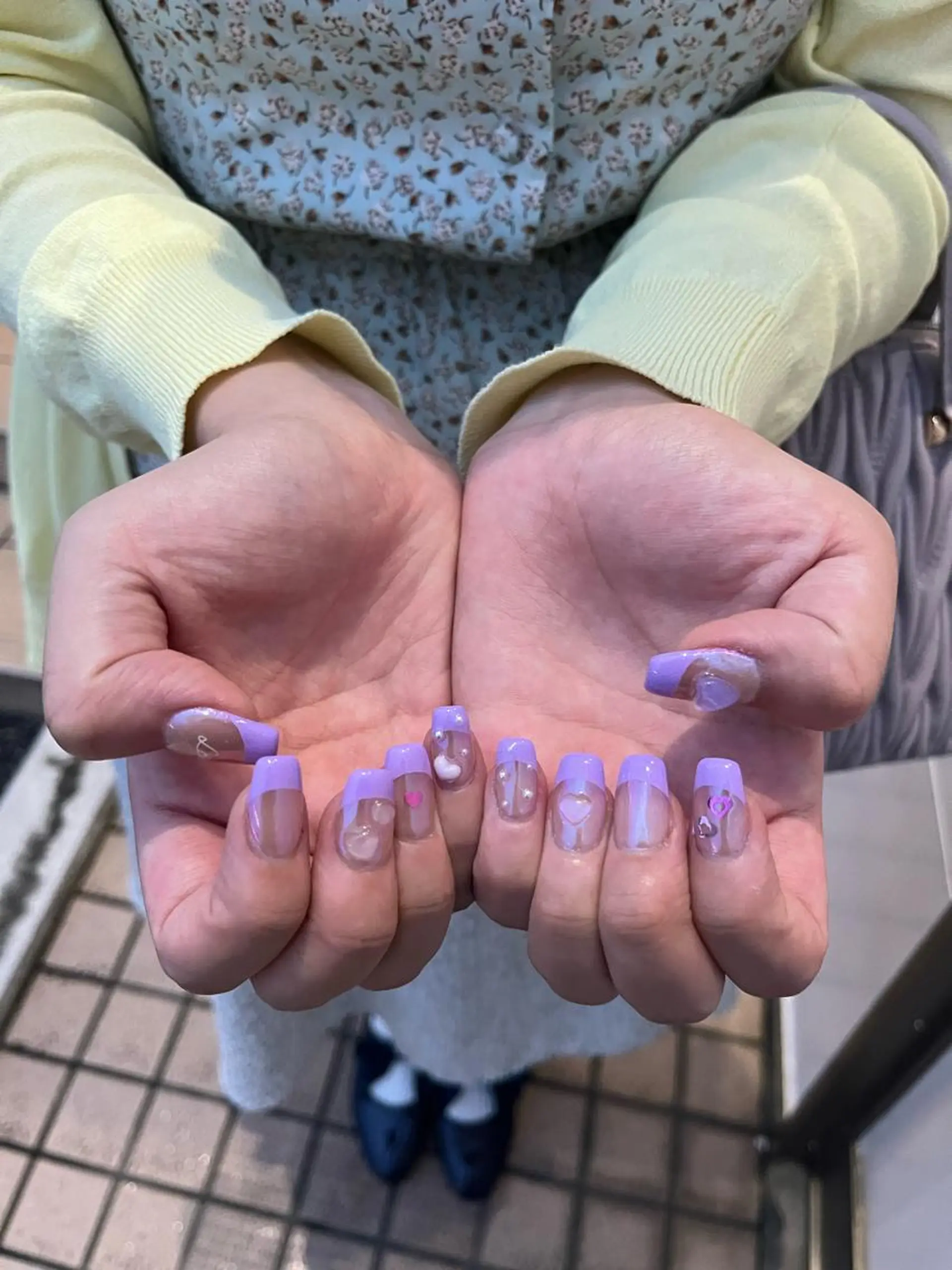 ネイル オーロラネイル ストーンネイル ハンドネイル Allure戸祭店 yukinoのネイルデザイン