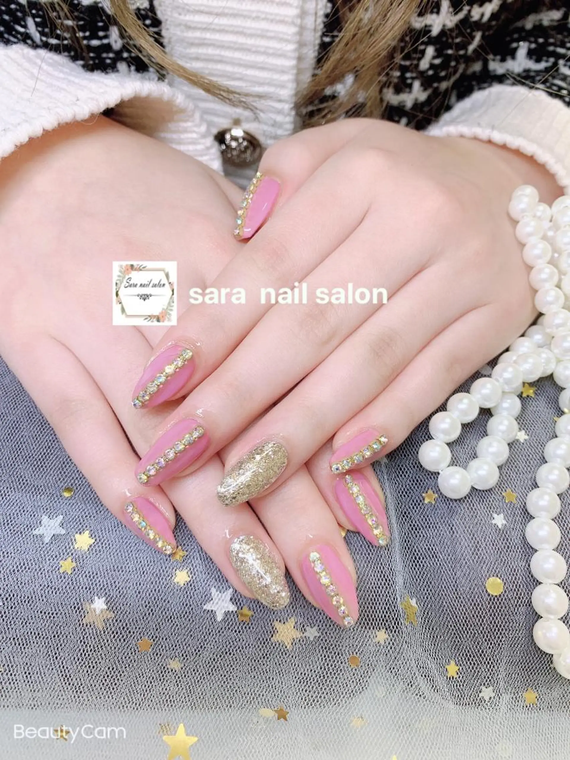 ネイル ストーンネイル ハンドネイル ハンドケア 小岩 Saraのネイルデザイン