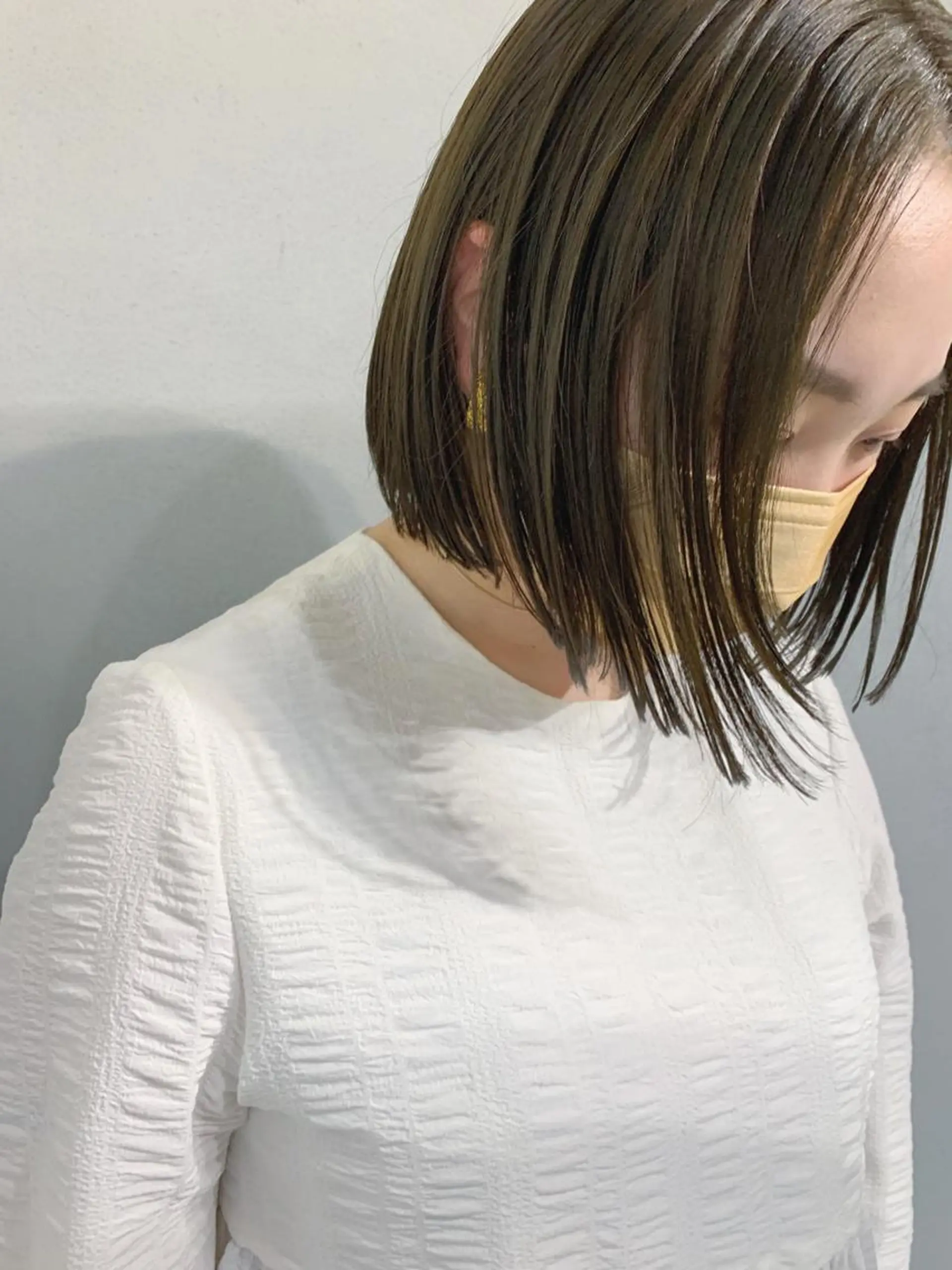 ショート カラー ボブパーマコテ巻き風 パーマNo1深江秀平のヘアスタイル