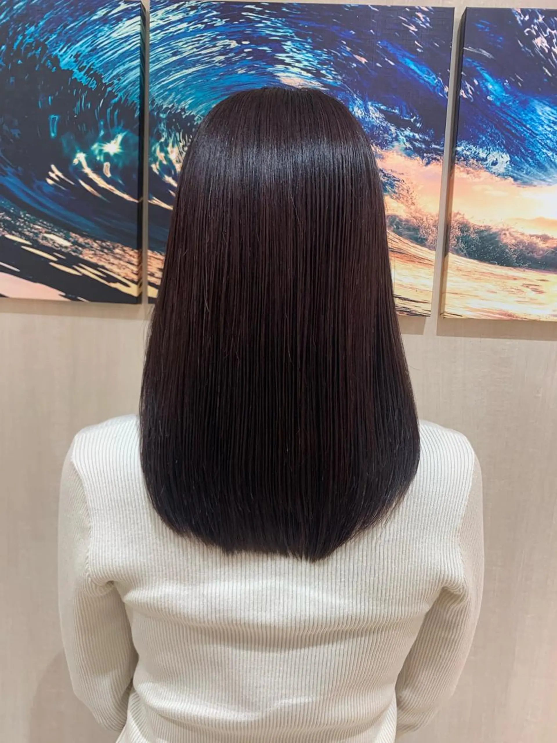 セミロング 酸性ストレート 藤森 希美のヘアスタイル