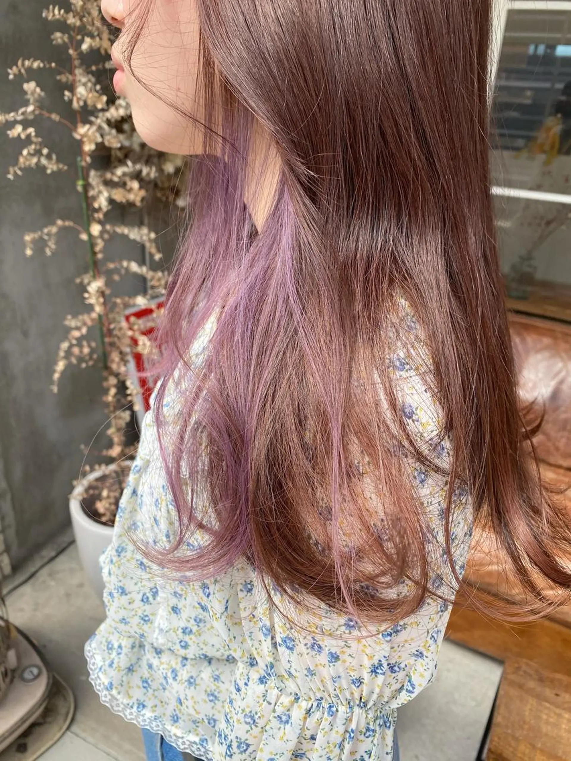 ロング カラー ハイトーンカラー オレンジ ピンクカラー spooopy所属・🕊大垣 めぐみ🕊のヘアスタイル