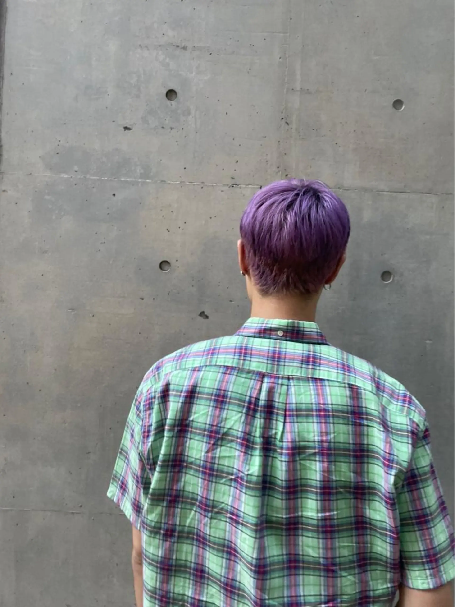 カラー メンズ ラベンダーカラー 縮毛矯正とレイヤー /杉村凜汰郎のヘアスタイル