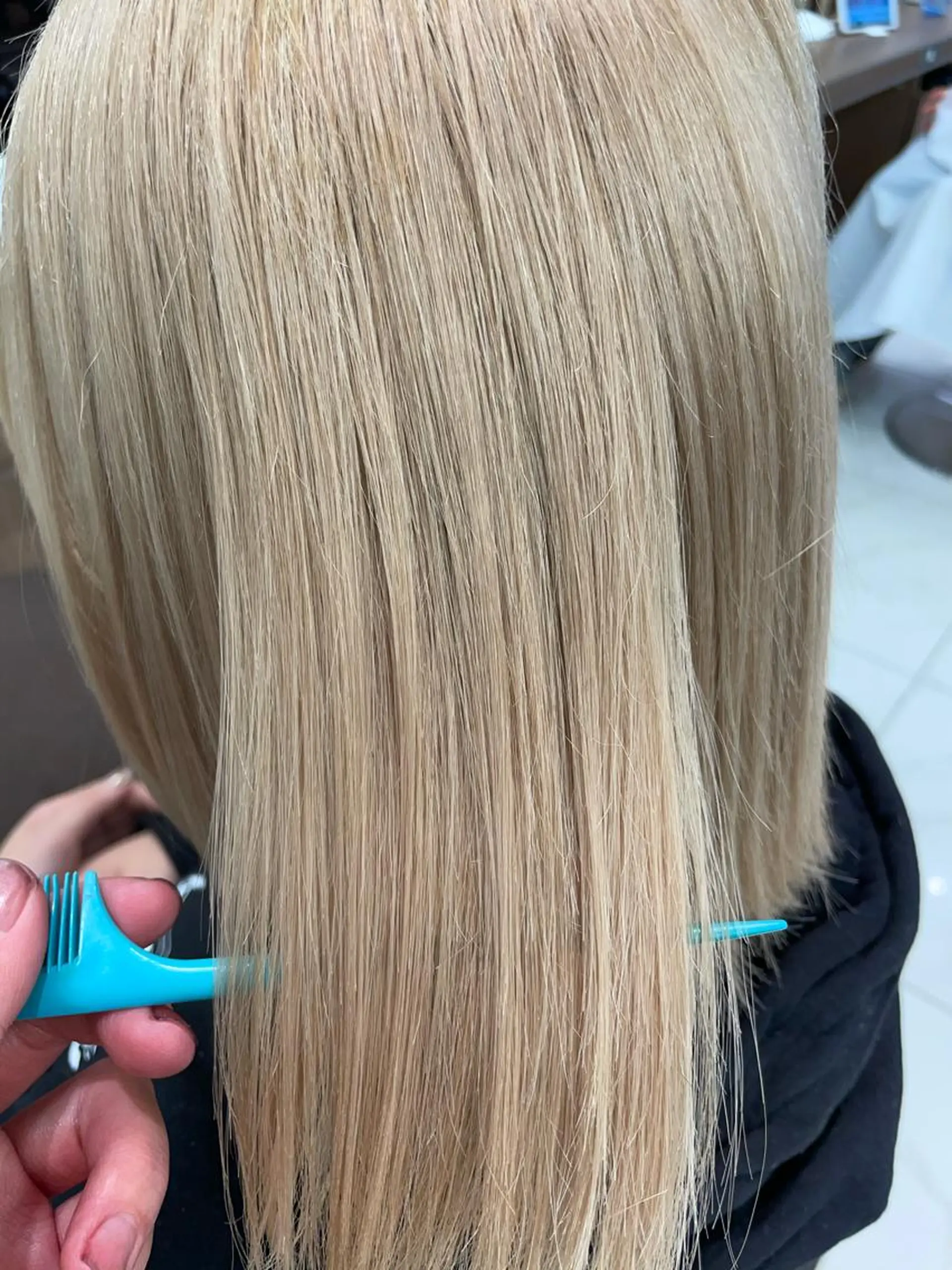 ミディアム パーマ ヘアカラー 縮毛矯正 福島成美/髪質改善 縮毛矯正/カラーのヘアスタイル