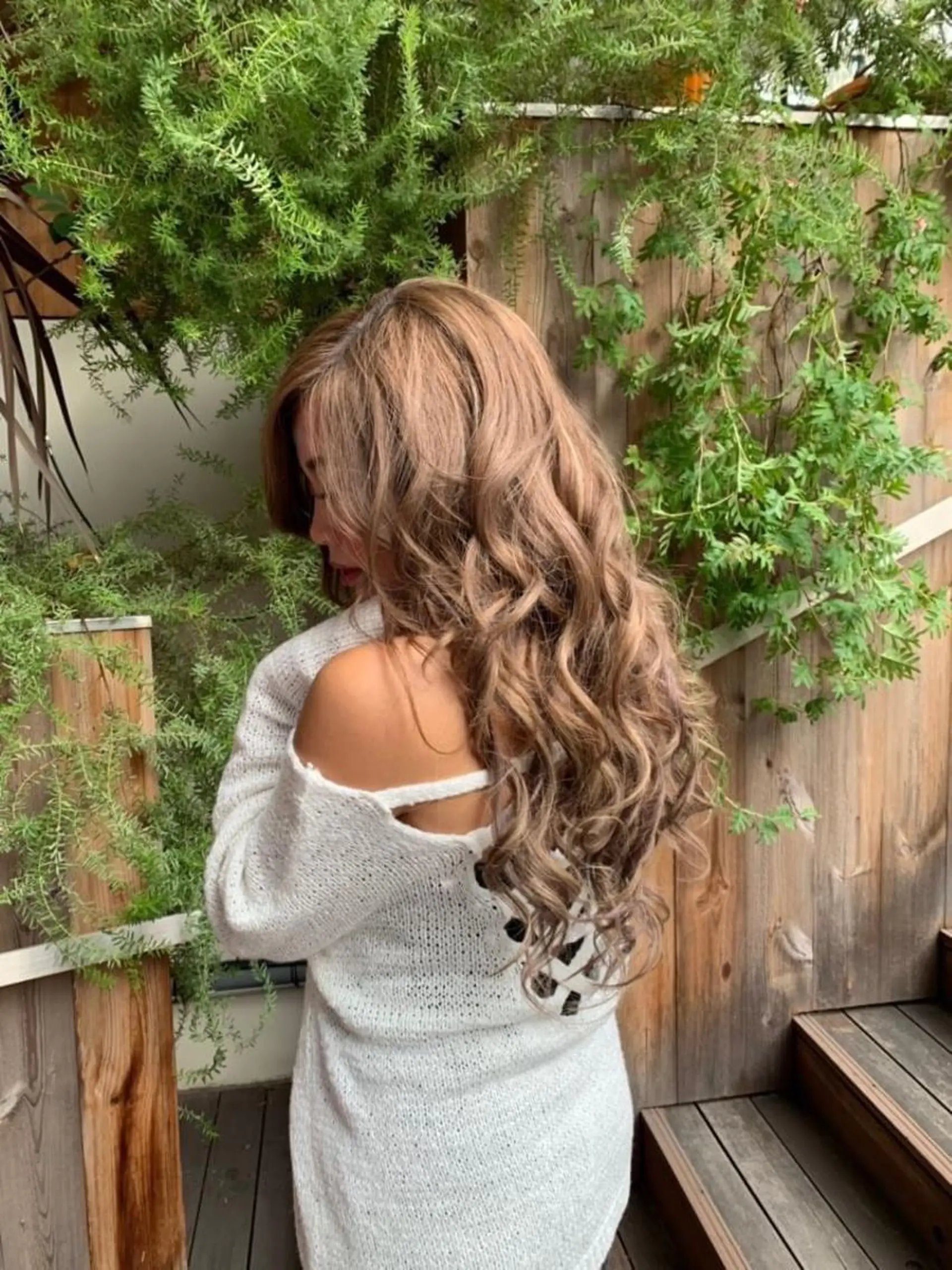 ロング カラー パーマ ヘアアレンジ Device ディバイスのヘアスタイル