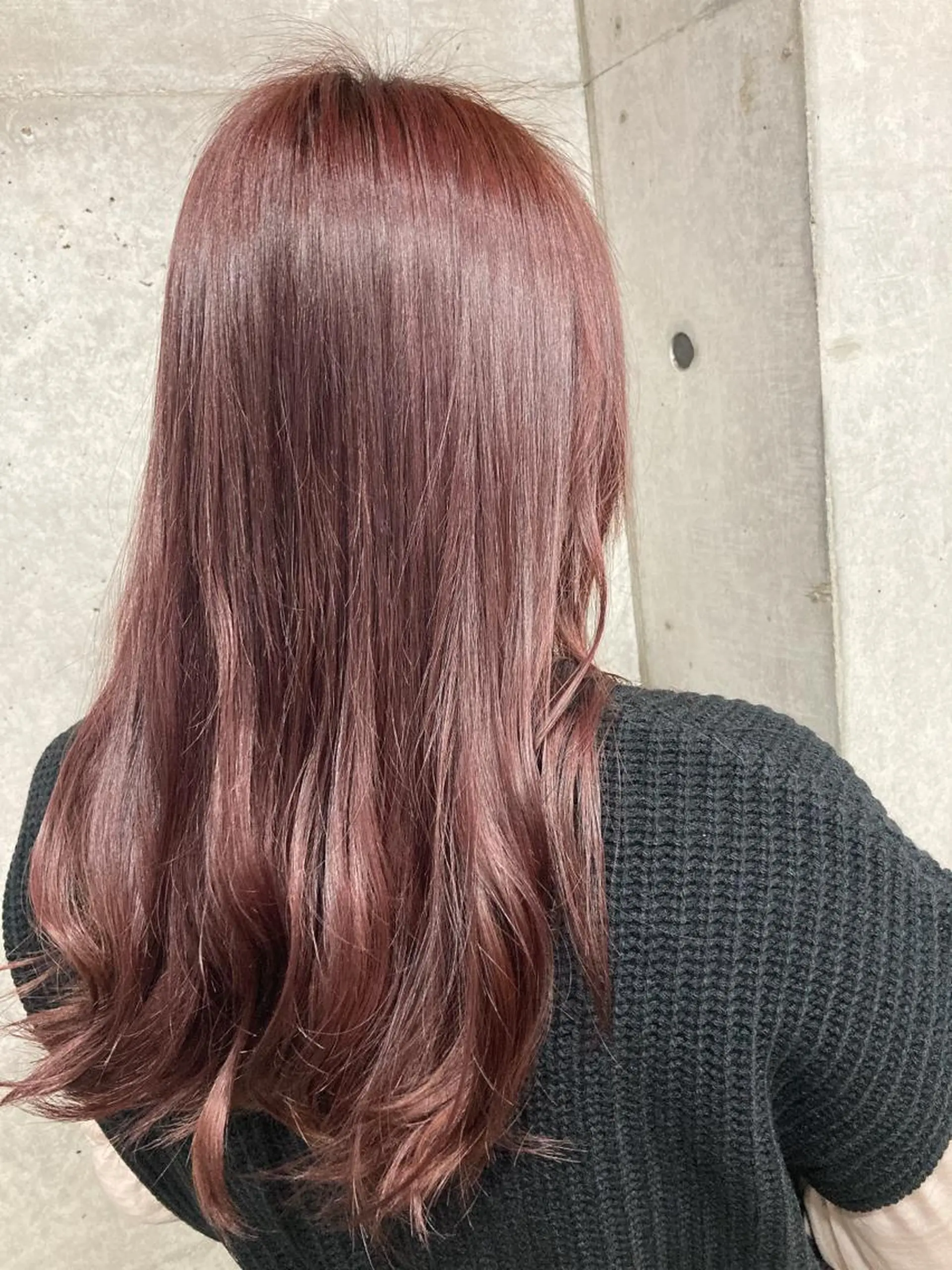 ロング カラー ピンクカラー カット ヘアカラー ☆ リホのマツエク・マツパデザイン