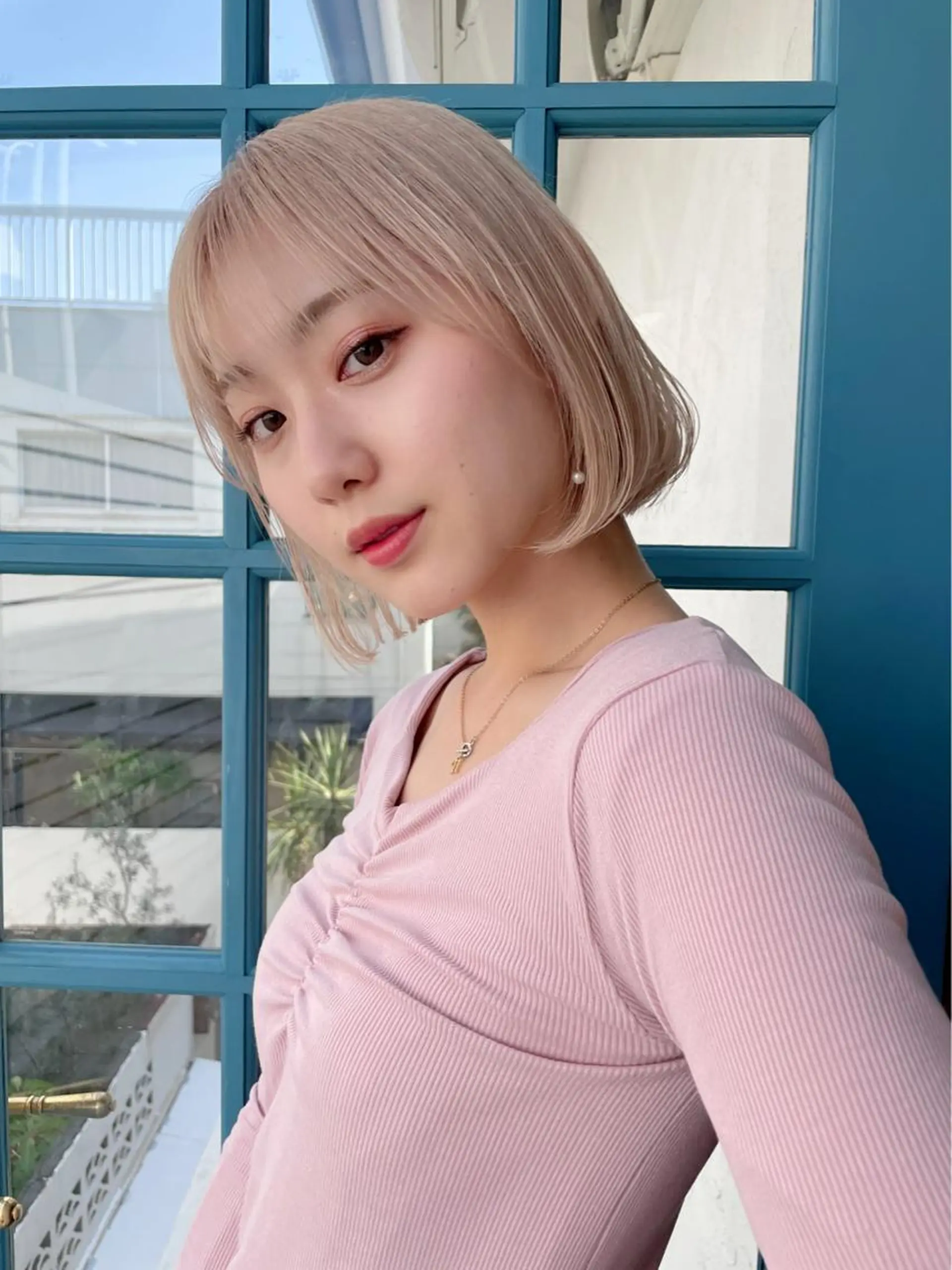 ショート カラー 顔周りカット× 髪質改善【リョウ】のヘアスタイル