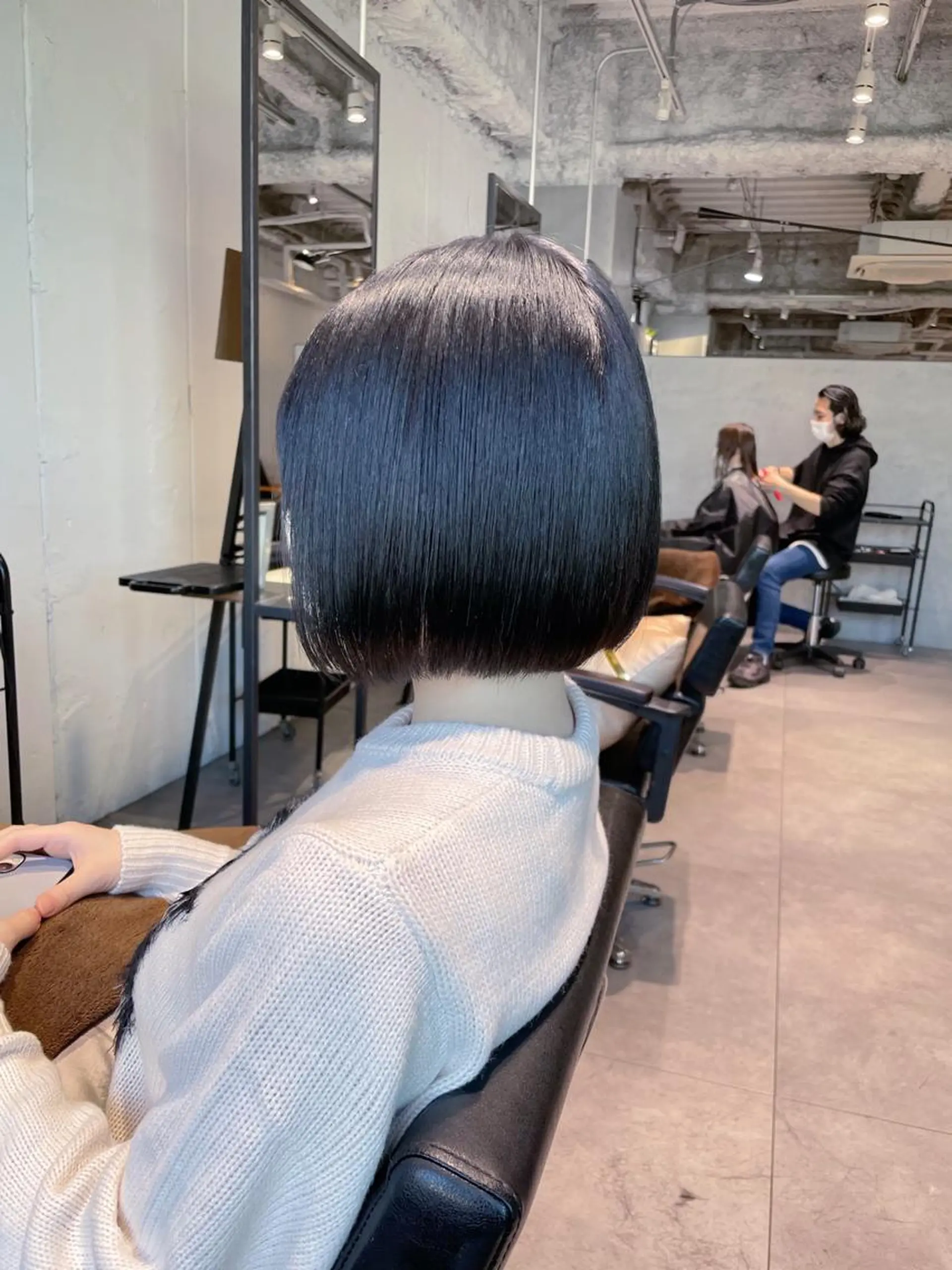 ショート ボブ 美髪矯正/艶カラー ボブ/栄/鐘ヶ江純也のヘアスタイル