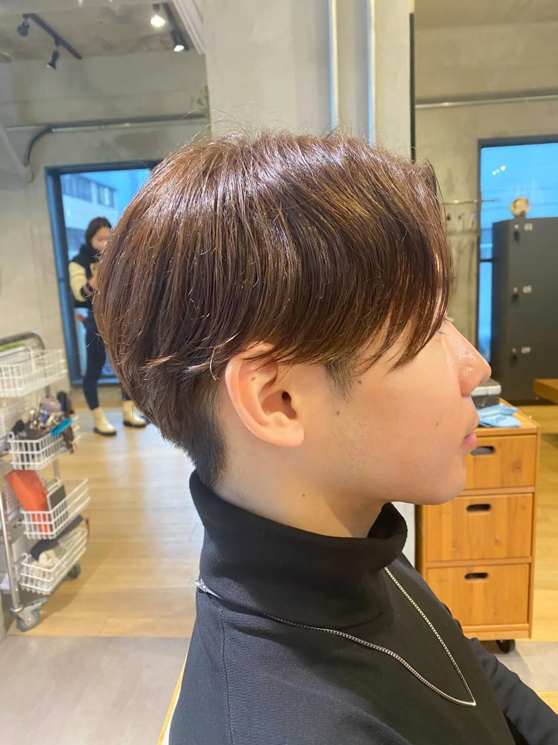 カラー パーマ メンズ カット ヘアカラー ♠️暗髪レイヤー♠️ 中山唯斗のヘアスタイル