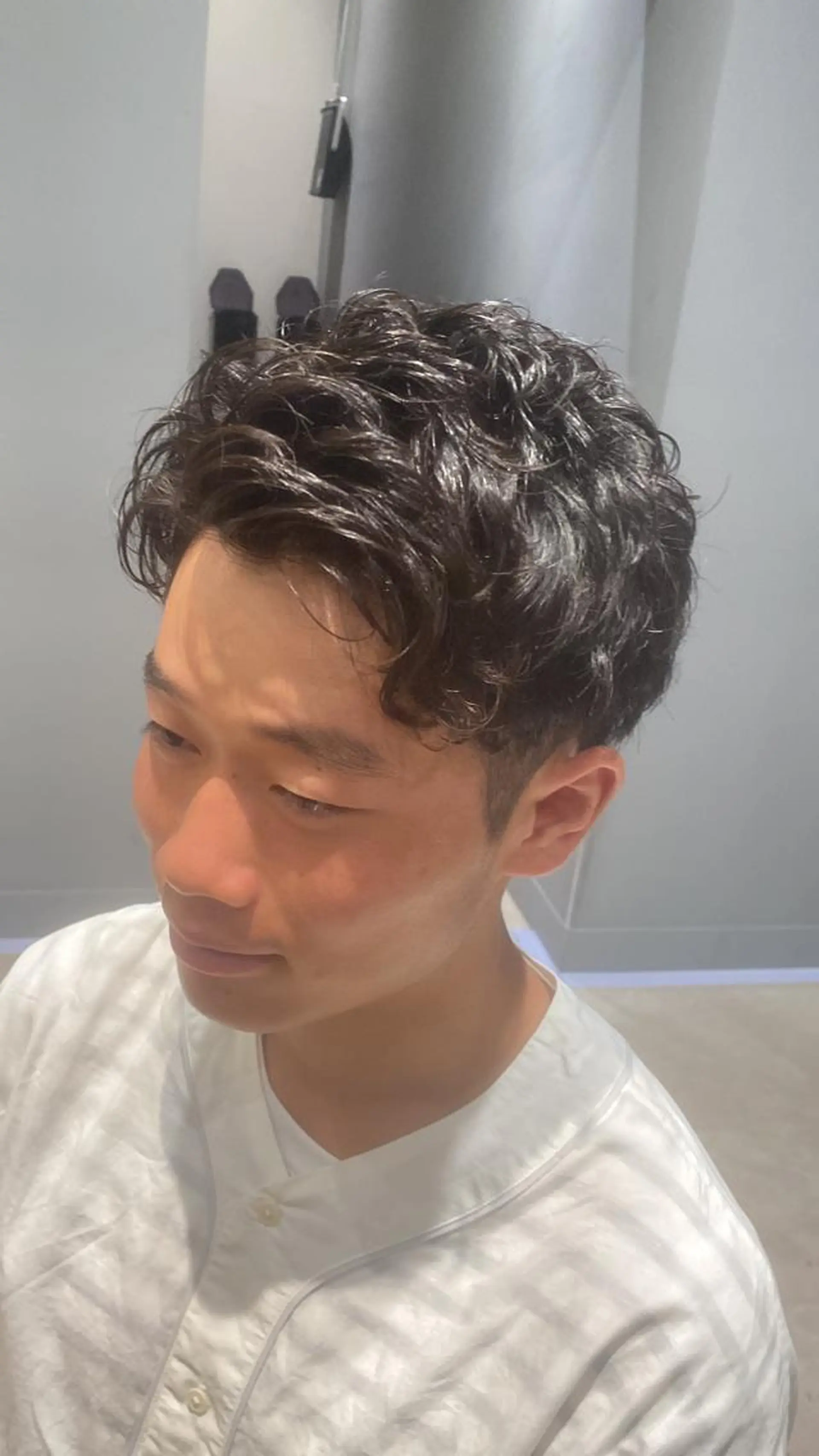 ミディアム パーマ ヘアアレンジ メンズ 加藤 愛実のヘアスタイル
