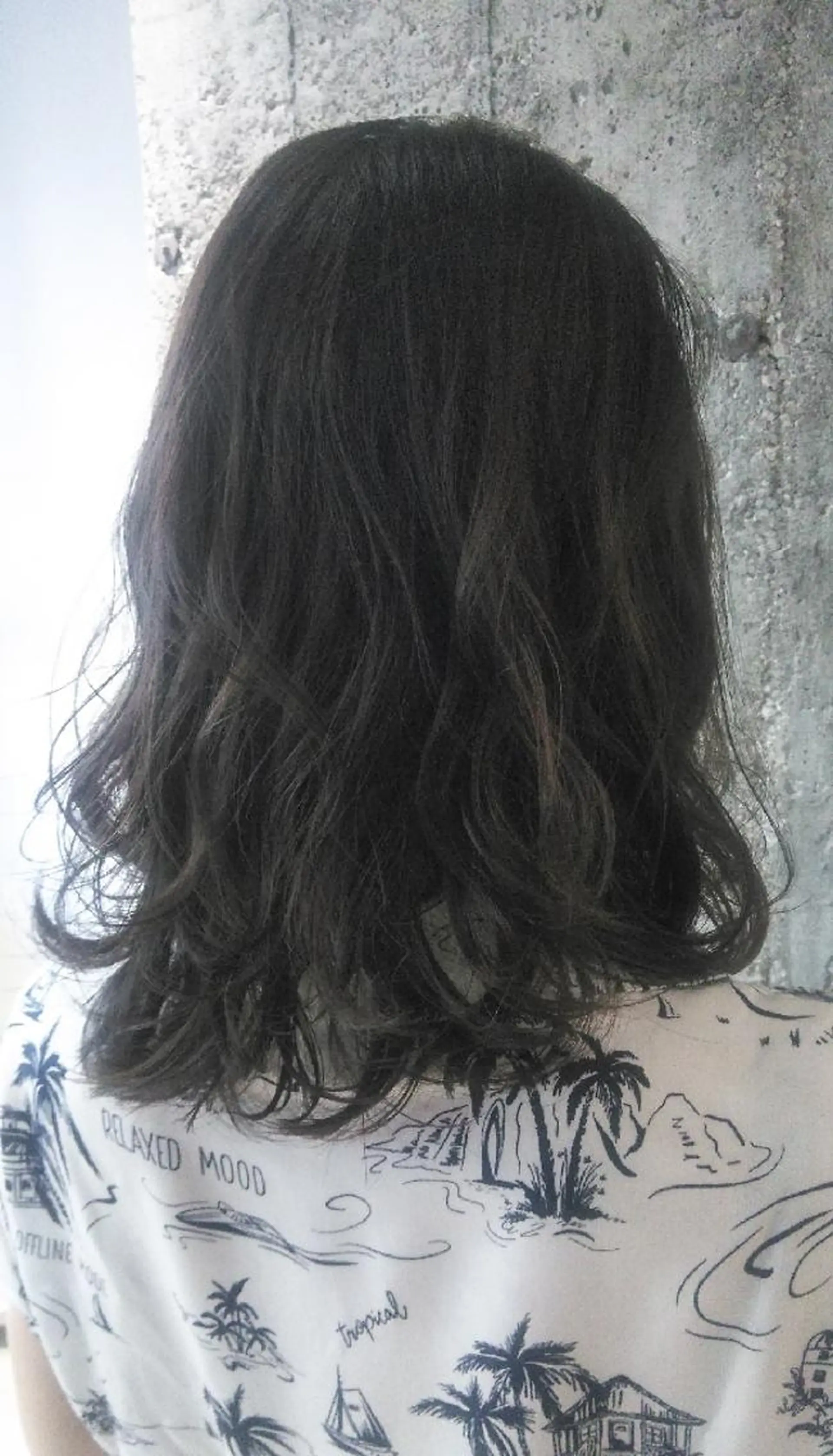 ミディアム カラー 透明感カラー 伸ばしかけ スタイリスト /仲川葵のヘアスタイル