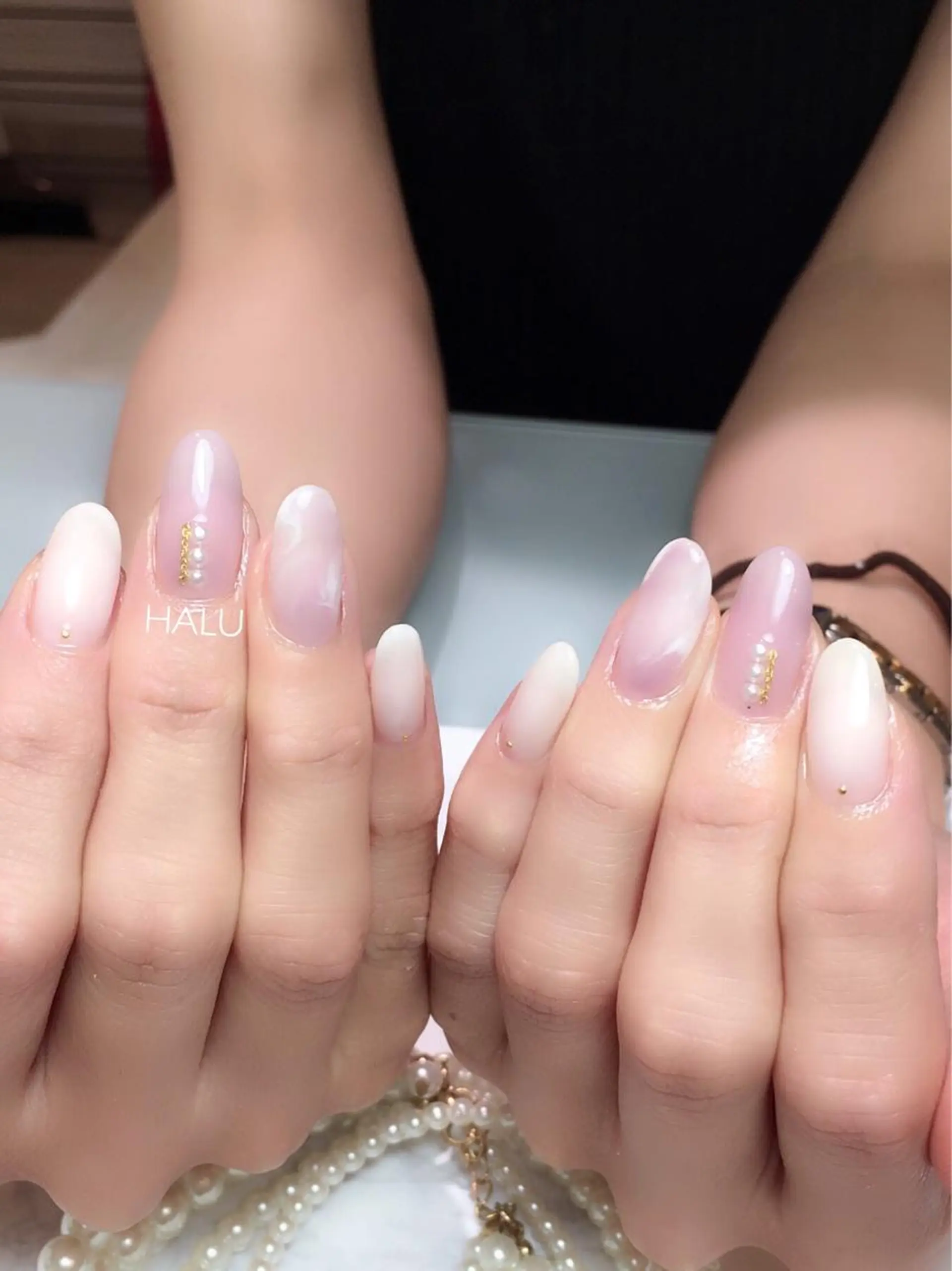 ネイル ニュアンスネイル パープル HALU ハルのネイルデザイン