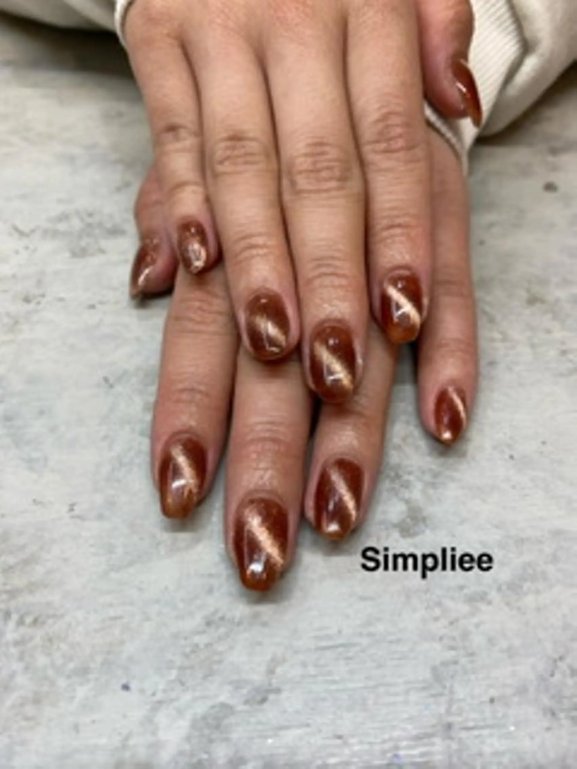 ネイル マグネットネイル マグネットワンカラー ワンカラーネイル シンプリーワン 渋谷店🕯️RINAのネイルデザイン