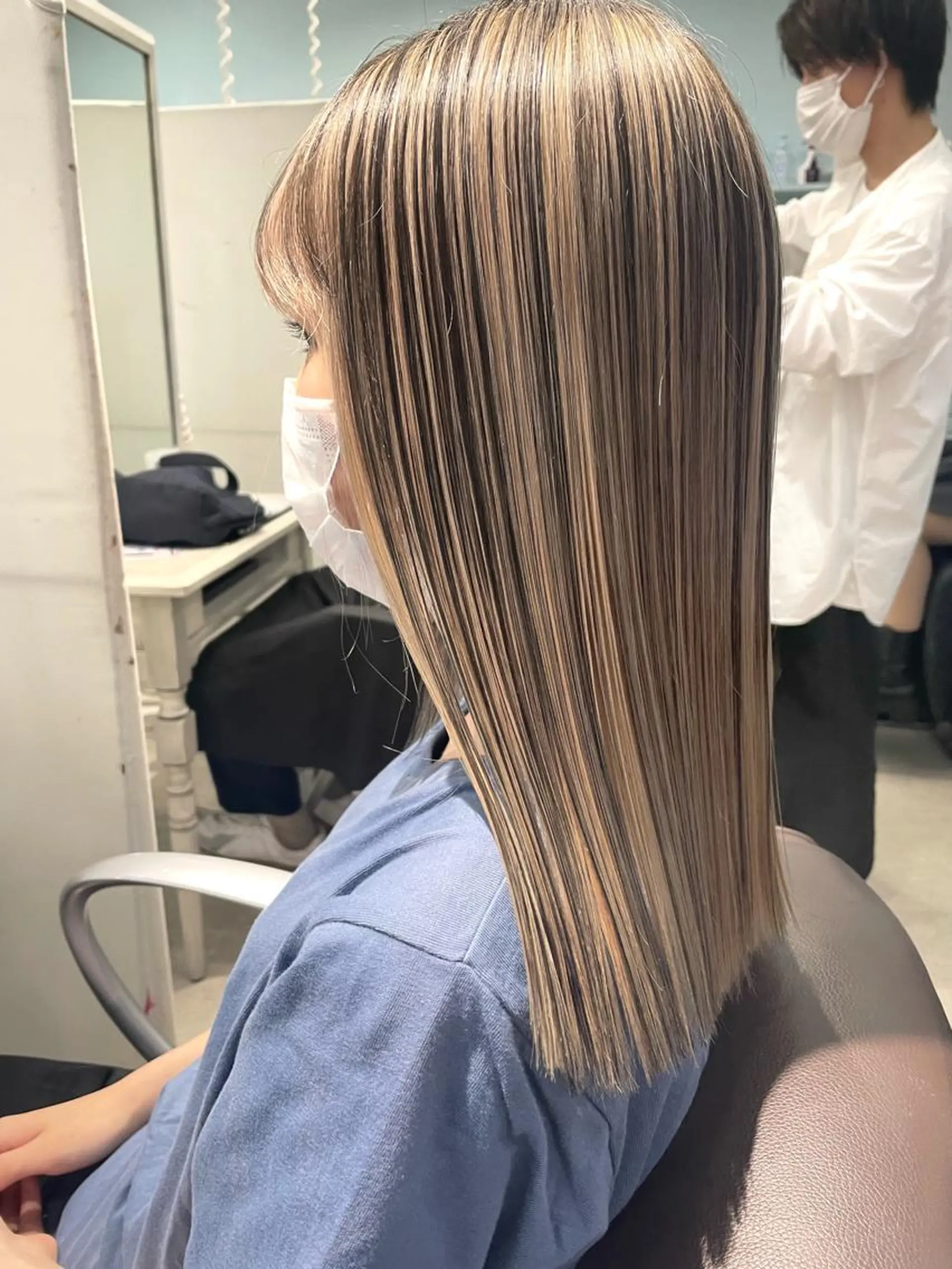 セミロング カット ヘアカラー トリートメント ヘッドスパ ヘアセット 柔らかカラー/ レイヤーYUTO🧋のヘアスタイル