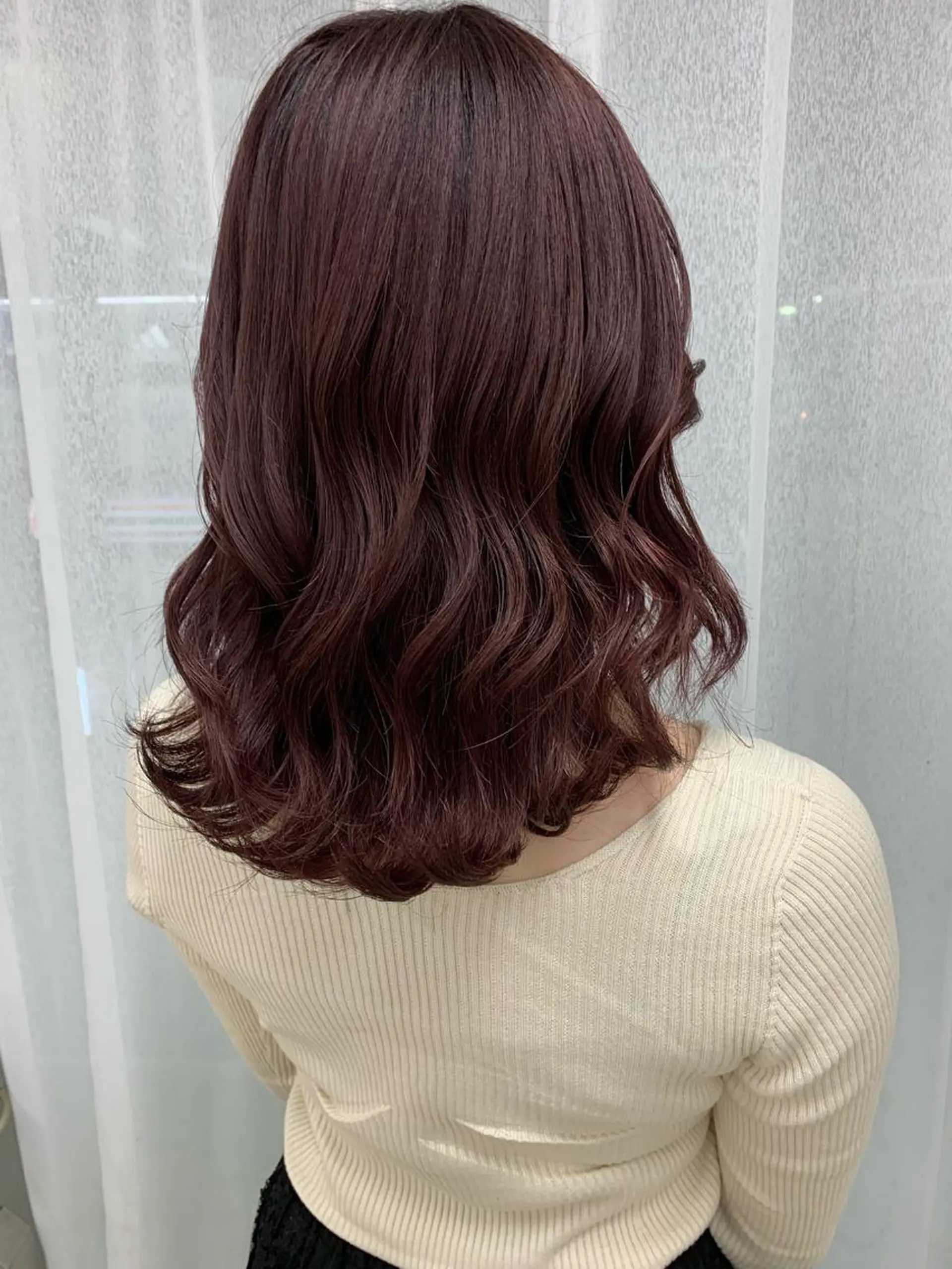 ミディアム カラー ブリーチ ラベンダーカラー ピンクカラー ピンクラベンダー ヘアカラー LUNON/田河優花 /デザインカラーのヘアスタイル