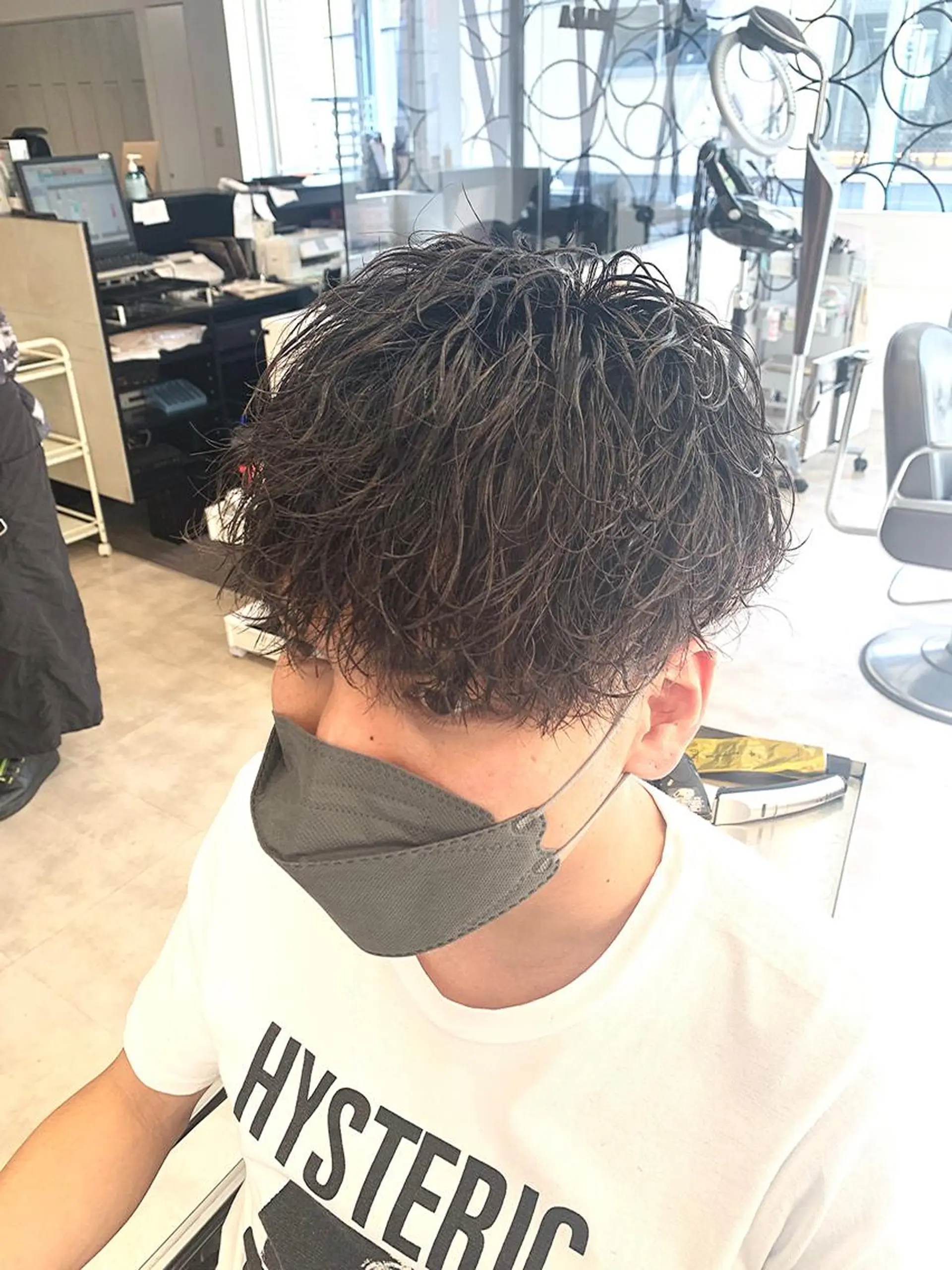 ショート メンズ メンズパーマ/難波/ 心斎橋　室園亮佑のヘアスタイル