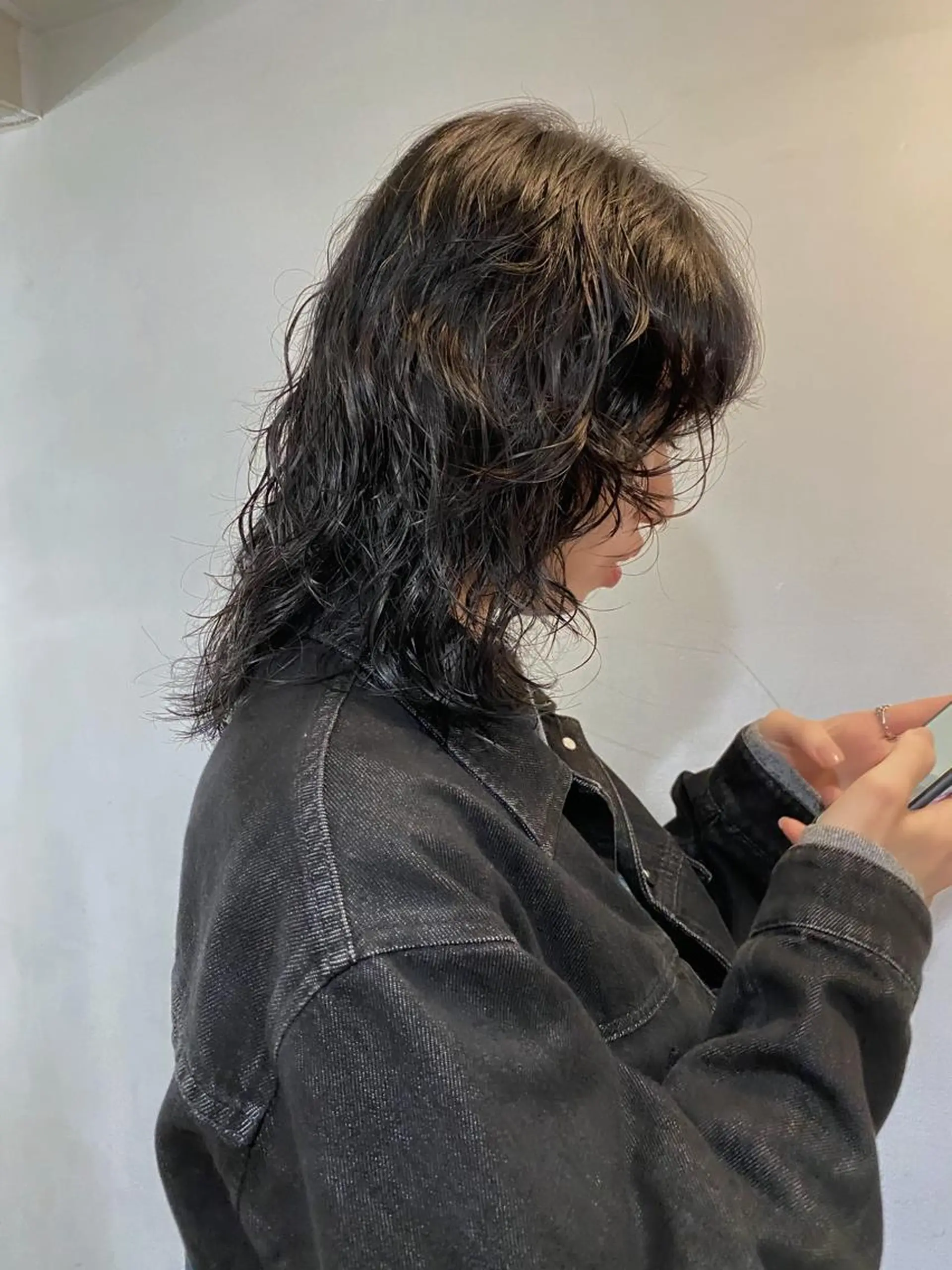 ミディアム パーマ カット パーマ レイヤー/パーマ /ウルフ/nabeのヘアスタイル