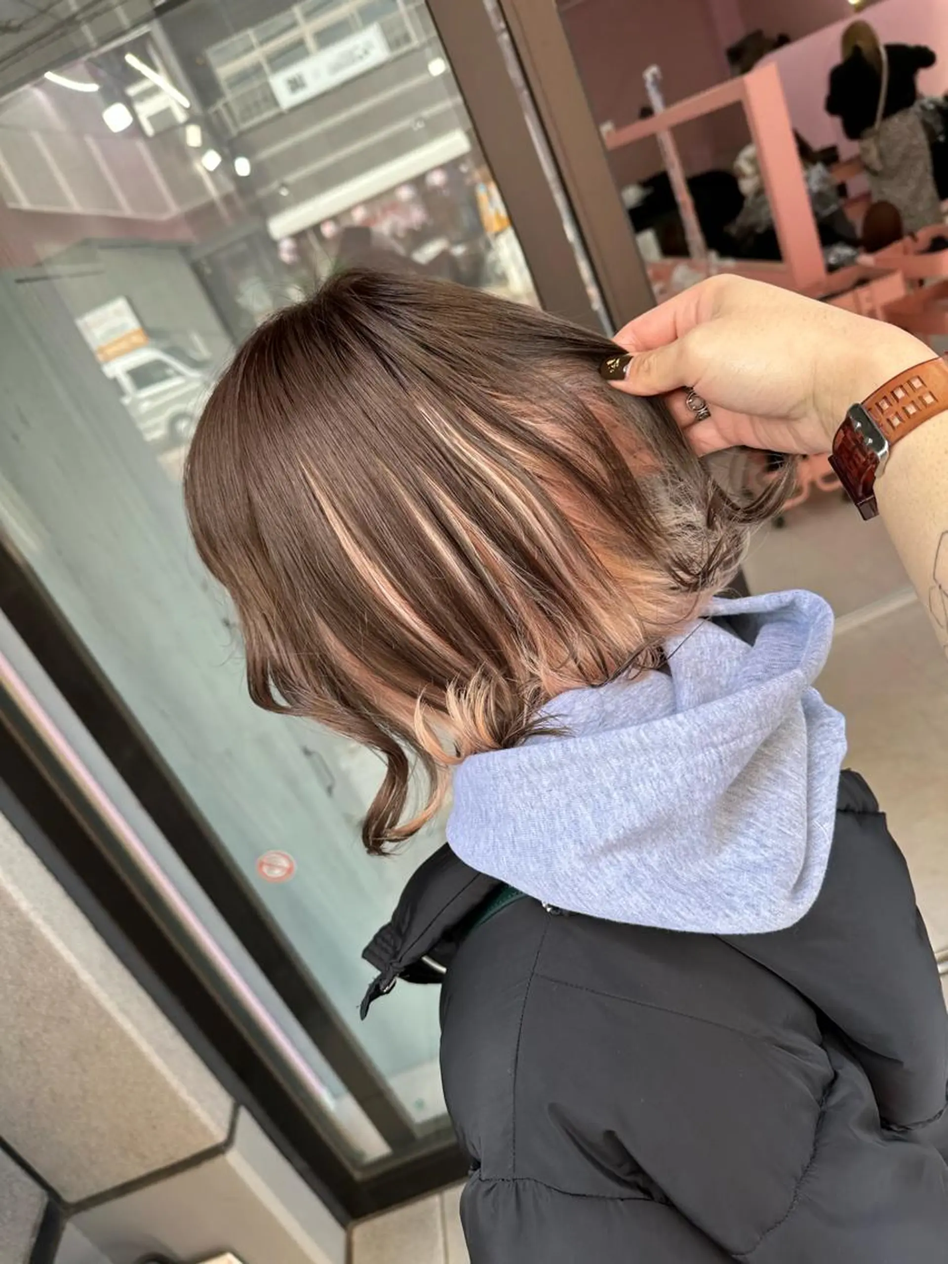 ミディアム カラー カット ヘアカラー トリートメント ブリーチ率No.1 MANATO🎨🌈のヘアスタイル