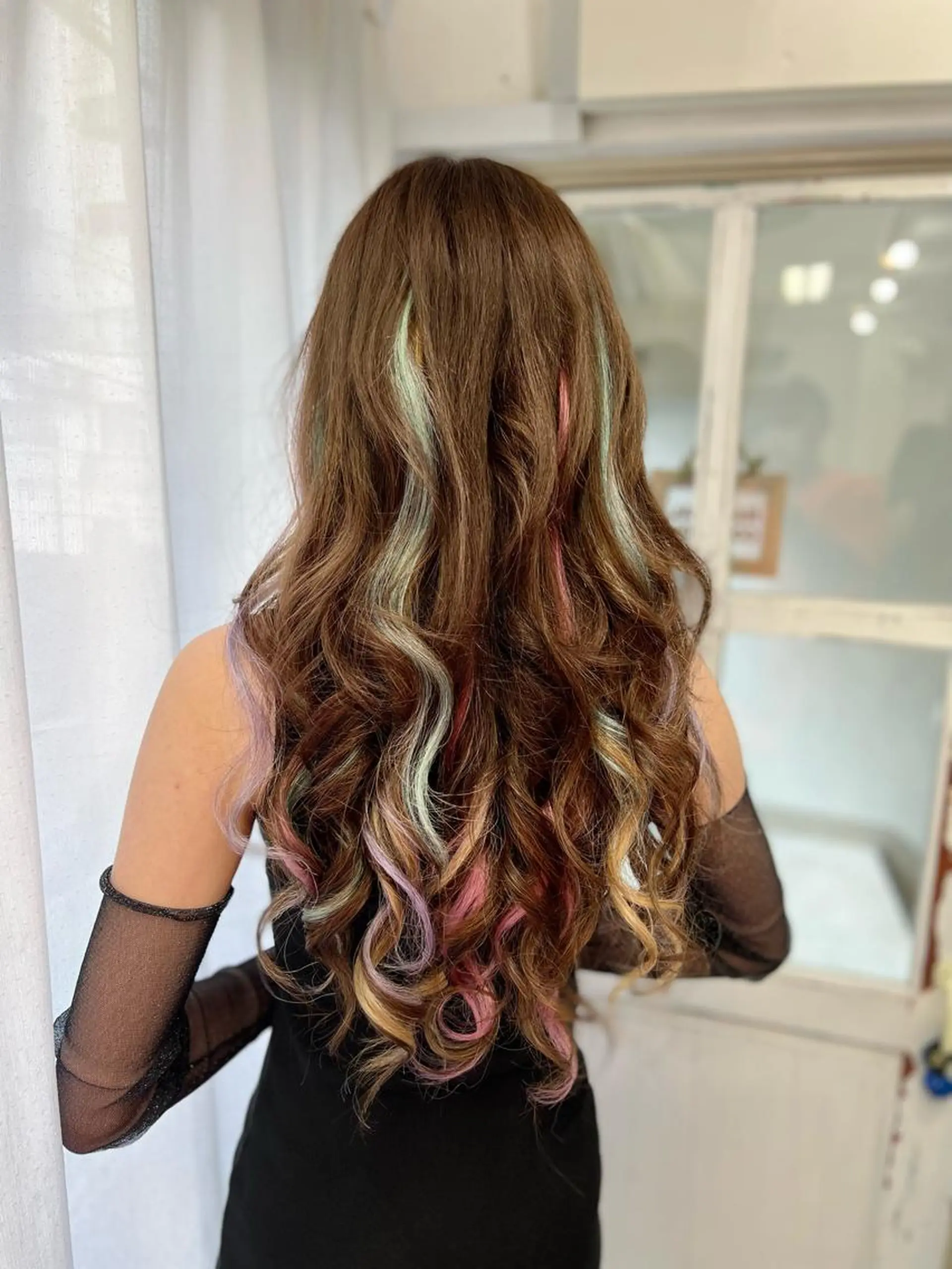 ロング カラー ユニコーンカラー エクステ ていねい技術No.1 🌈諏訪 健太のヘアスタイル