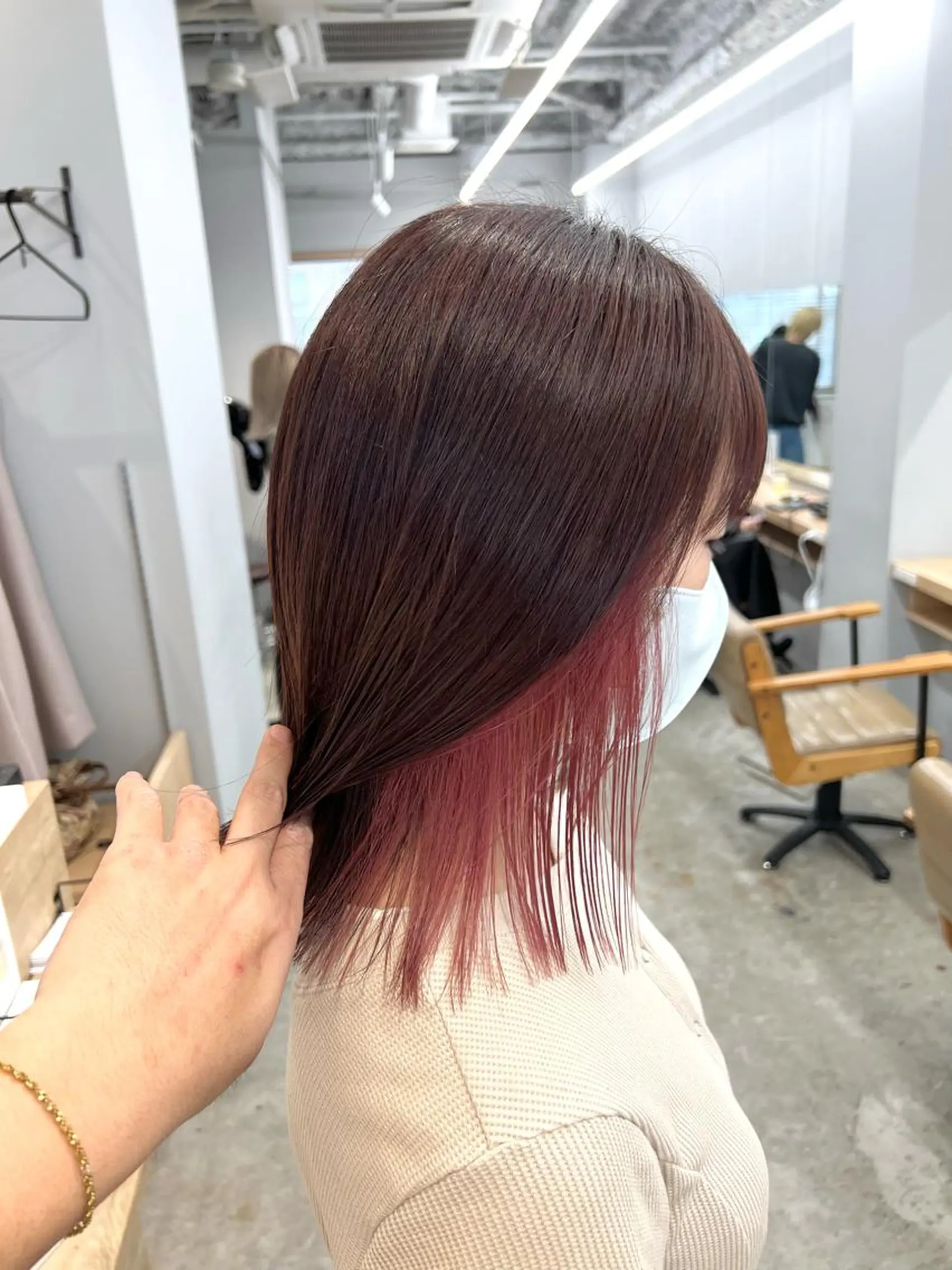 ミディアム カラー ピンクカラー 代表　YUKI ☆のヘアスタイル