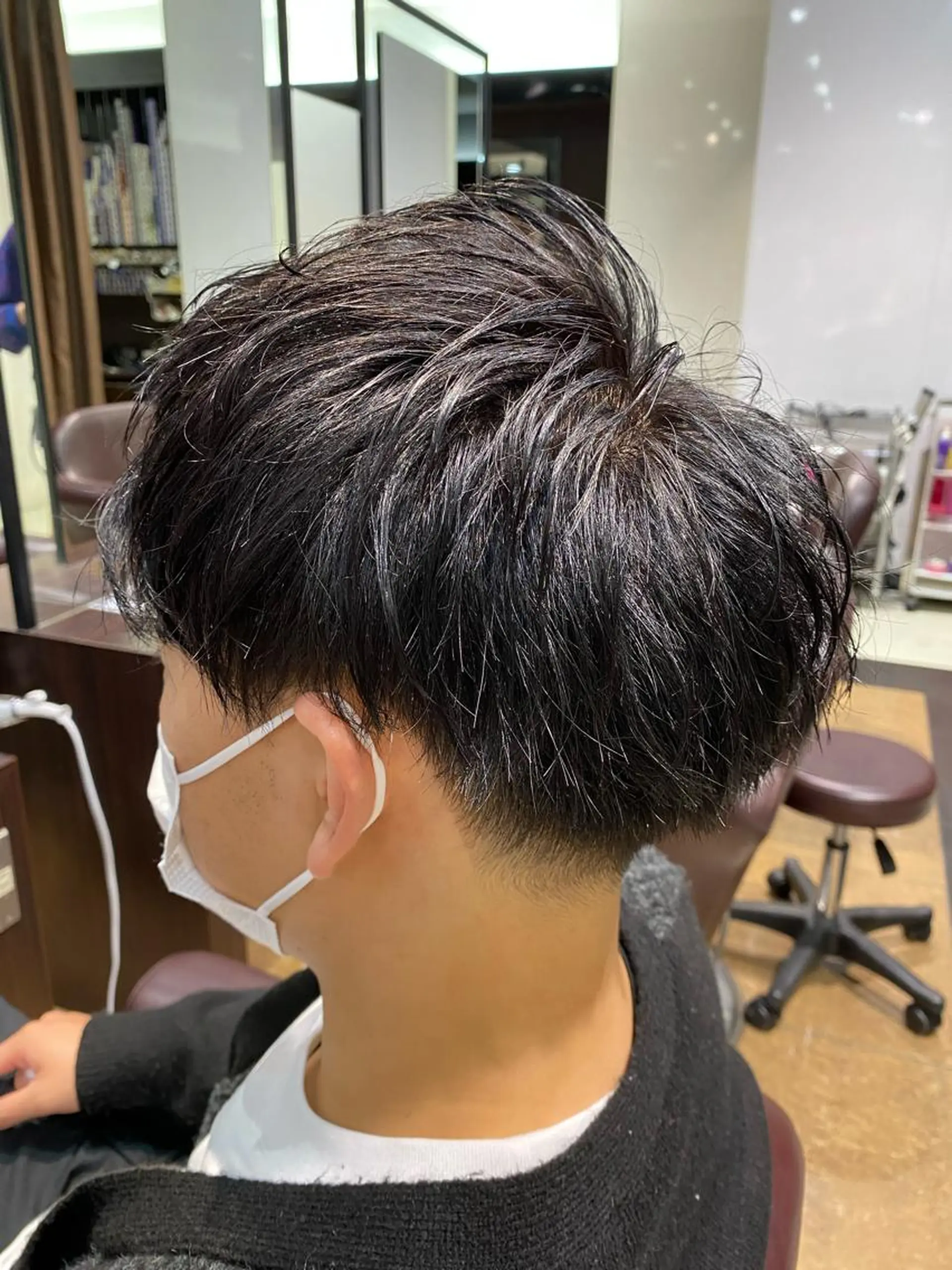 ショート メンズ カット 酸スト/フェザー パーマ/三谷海斗のヘアスタイル