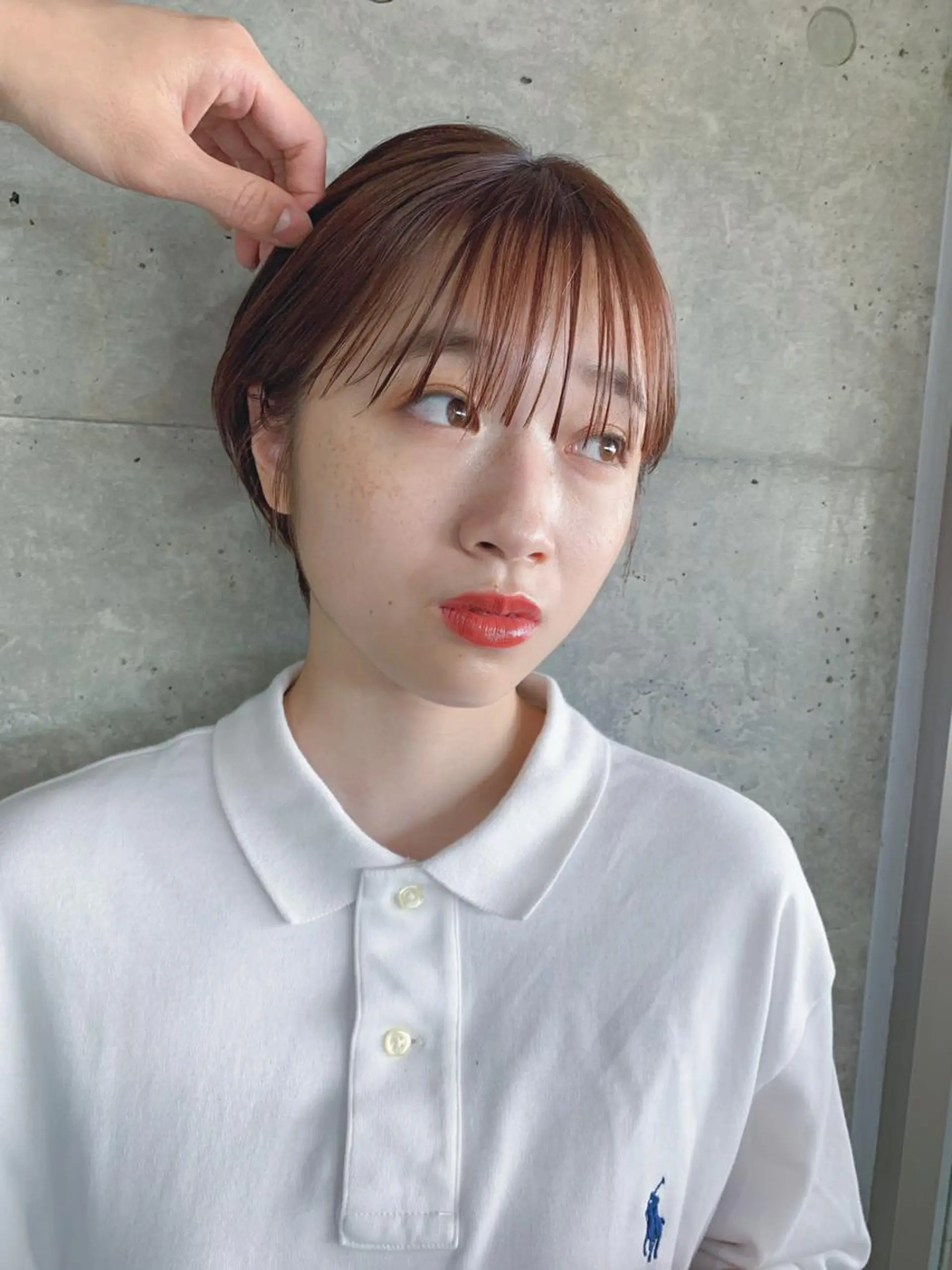 ショート カラー ボブパーマコテ巻き風 パーマNo1深江秀平のヘアスタイル