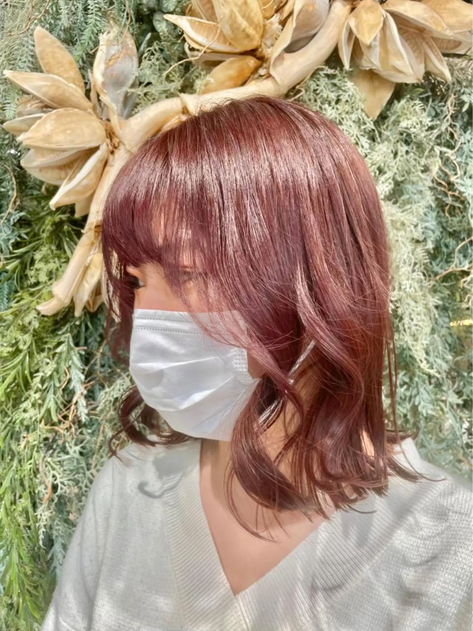 ミディアム カラー ヘアアレンジ ピンクカラー 韓国マツエク/まつパ 🎀misaki🎀のマツエク・マツパデザイン