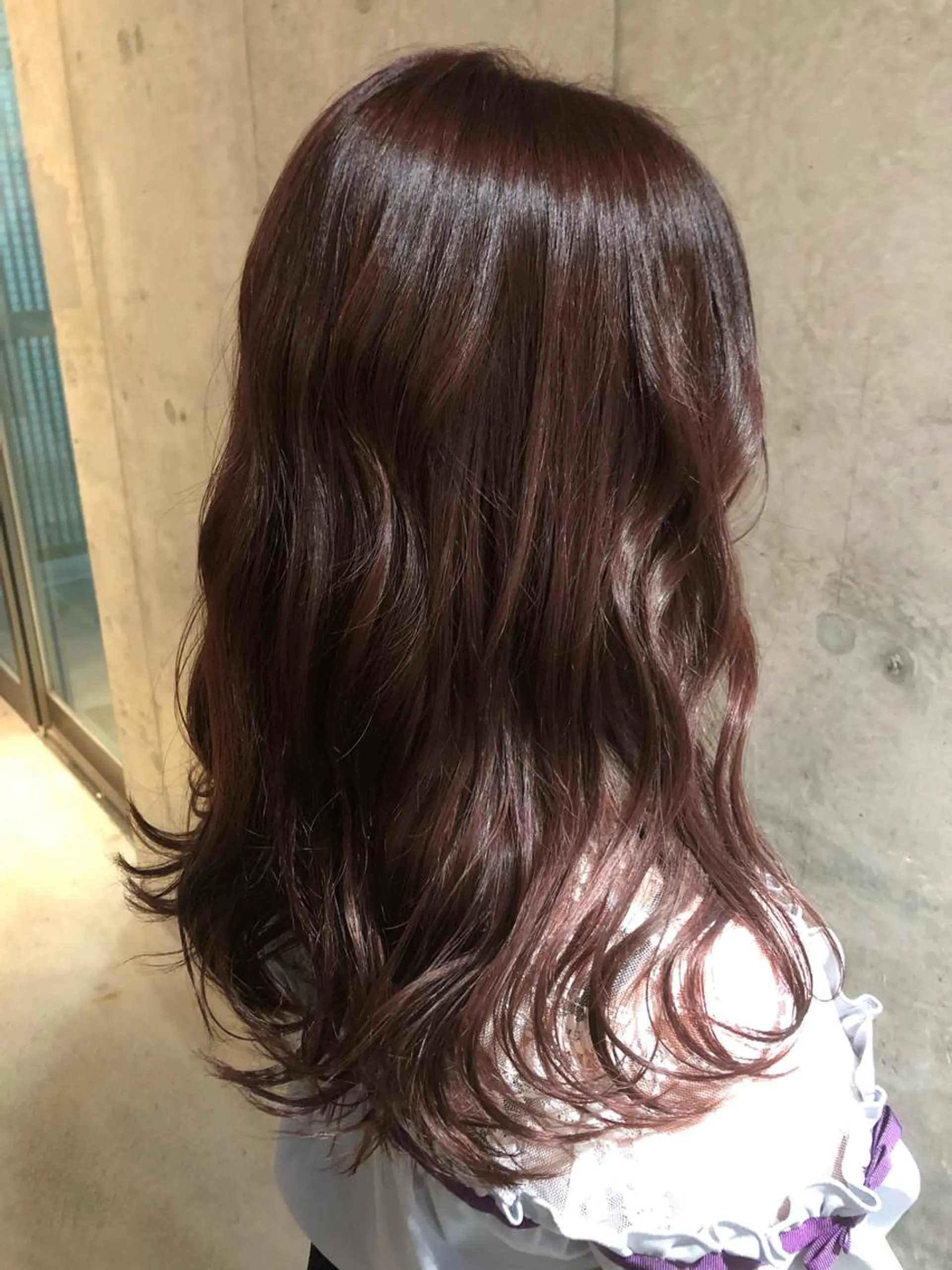 ロング カラー アッシュ ブリーチ 透明感カラー ブリーチなしカラー ピンクカラー piece201所属・藤原 ちひろのヘアスタイル