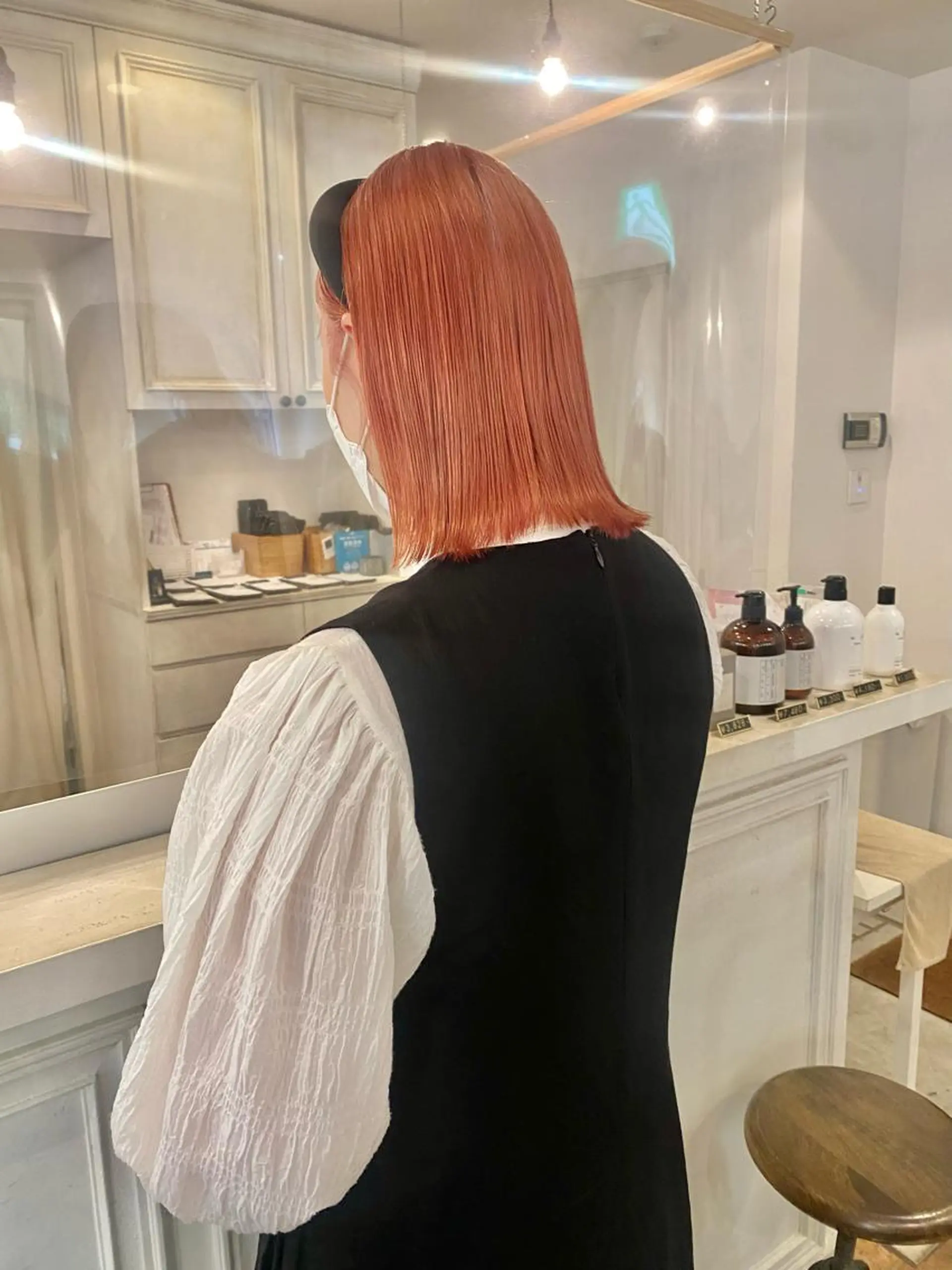 ミディアム maruquee de mashu所属・モモコ/ブリーチ/ ミルクティカラーのヘアスタイル