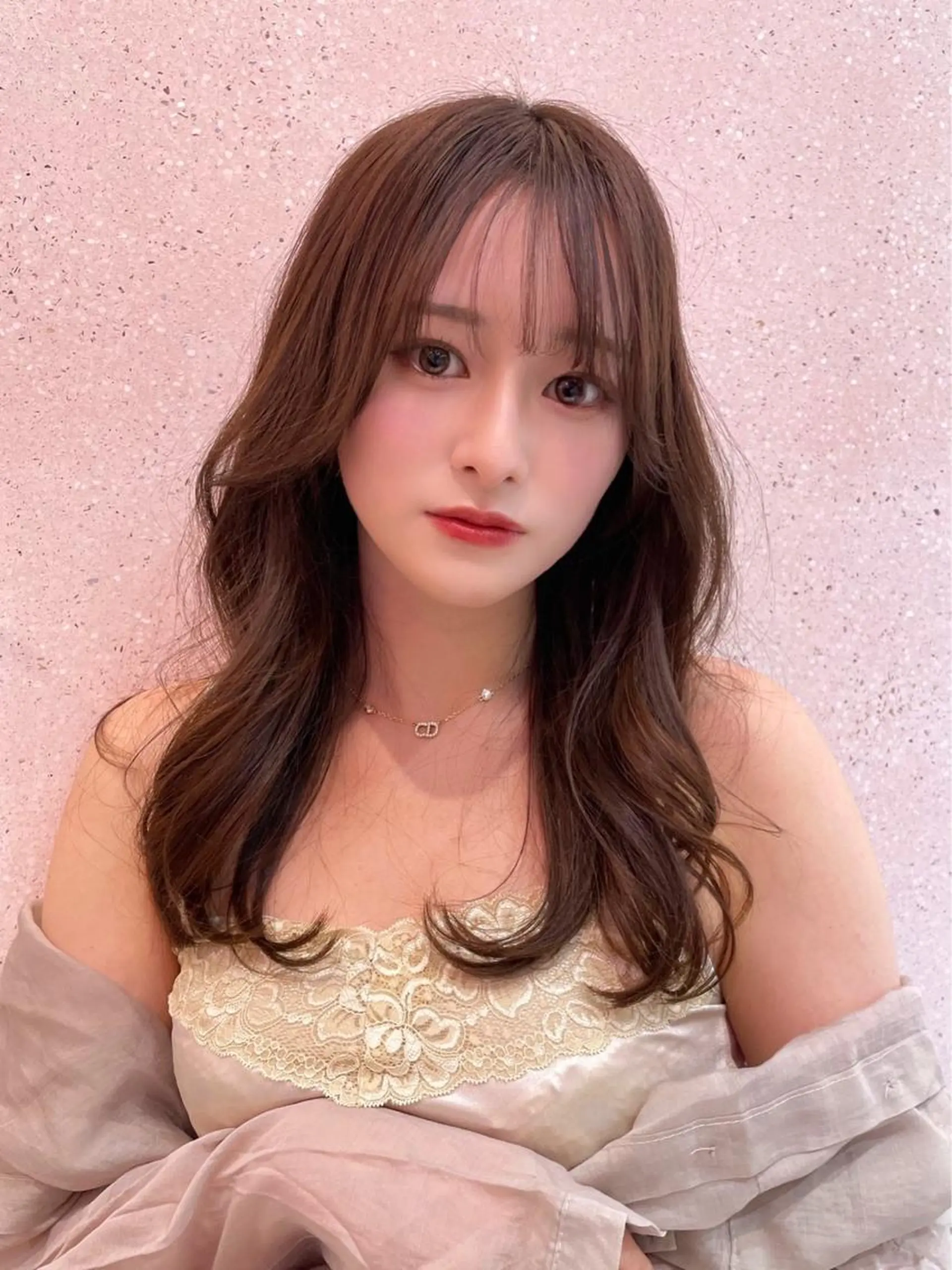 ロング カット ヘアカラー トリートメント 新宿/韓国レイヤー 髪質改善カラー/角所のヘアスタイル