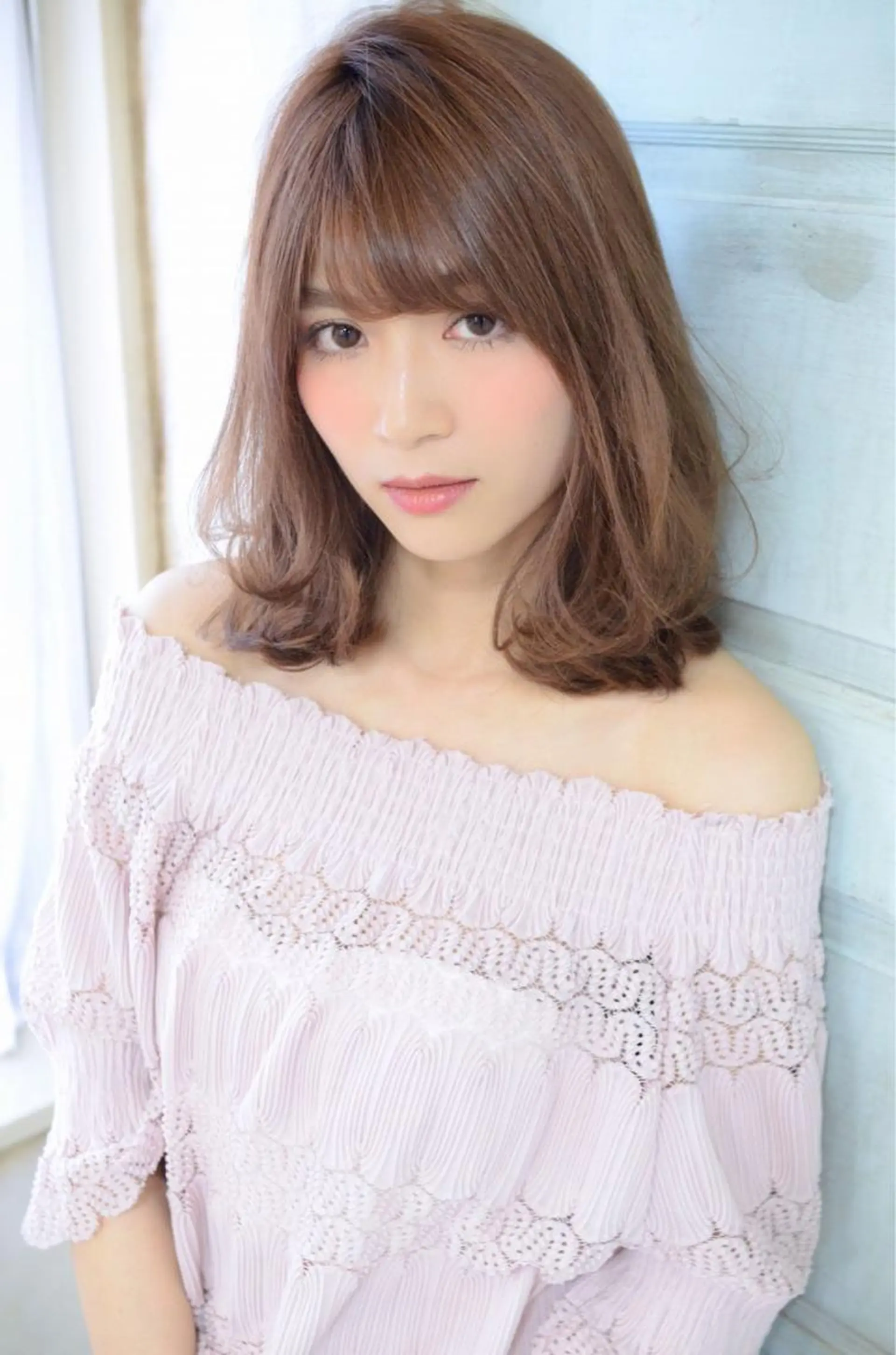 セミロング カラー パーマ ネイル マツエク・マツパ ◆感動口コミ/最小顔 理論カット◆森口 峻のヘアスタイル