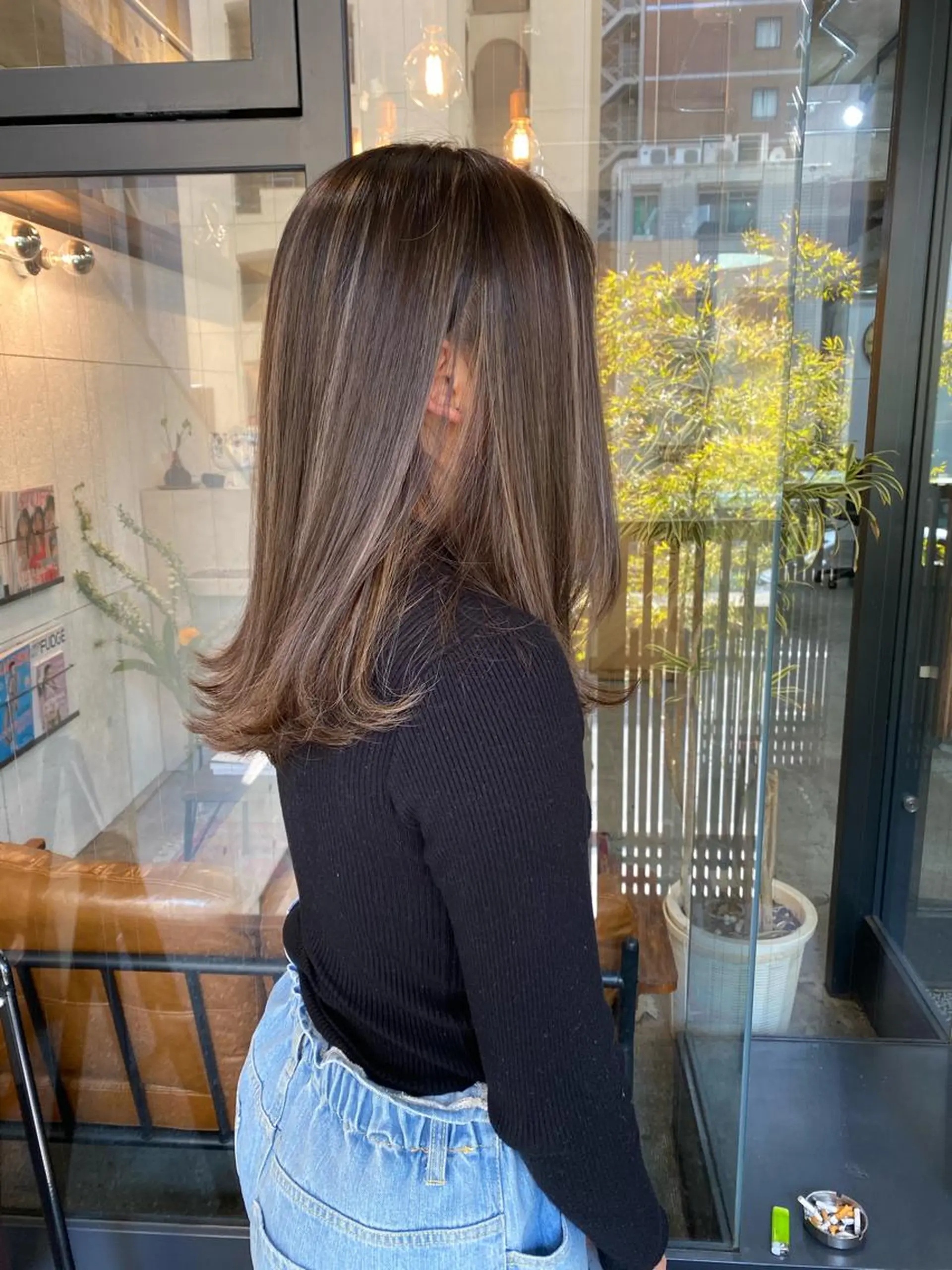 ショート カラー ネイル マツエク・マツパ ハイライトカラー ハイライト 中山 天地のヘアスタイル