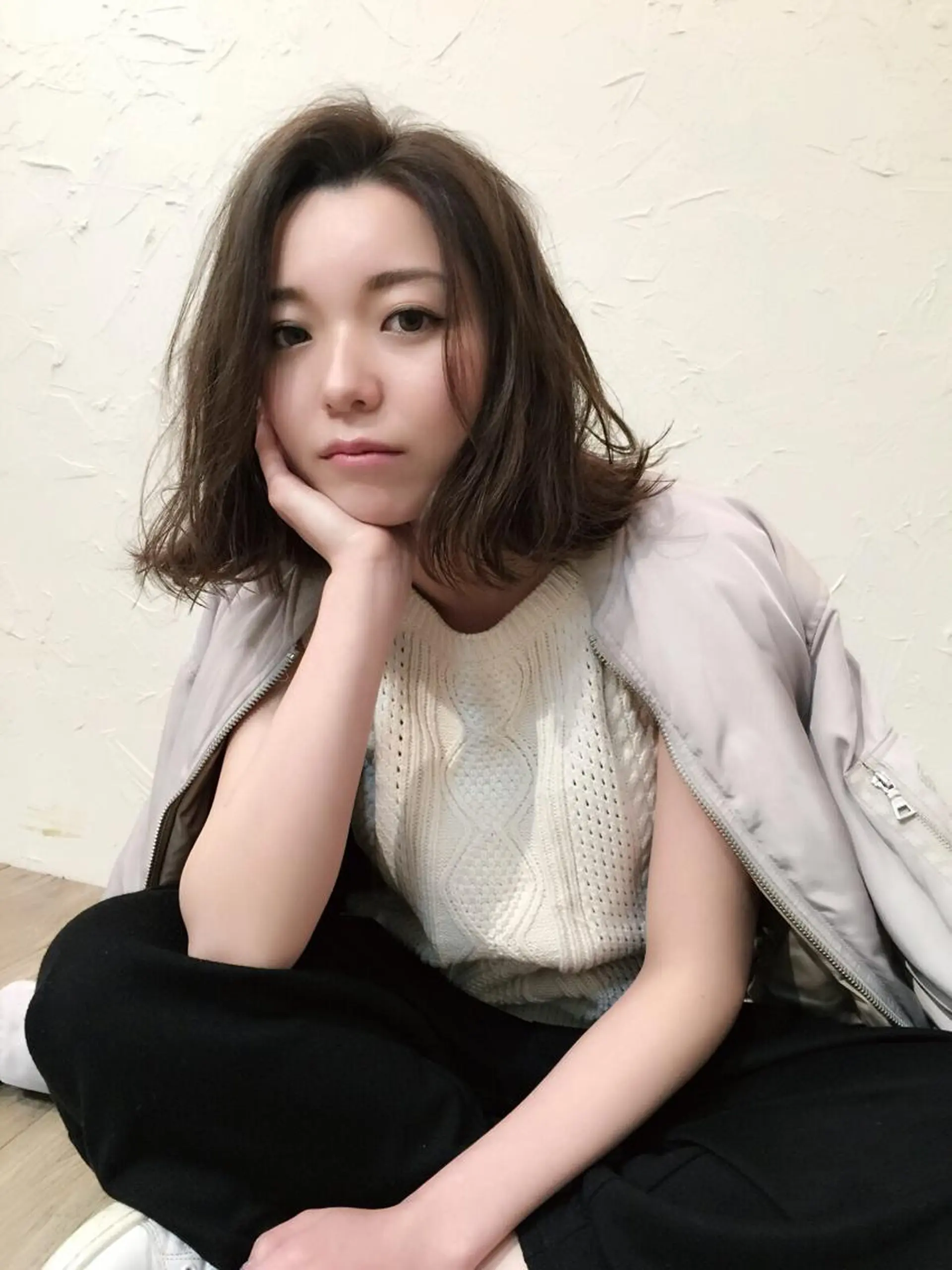 ショート ミディアム セミロング 外ハネヘア ヘアカラー トリートメント 👑圧倒的カラー👑 佐々木祐希のヘアスタイル