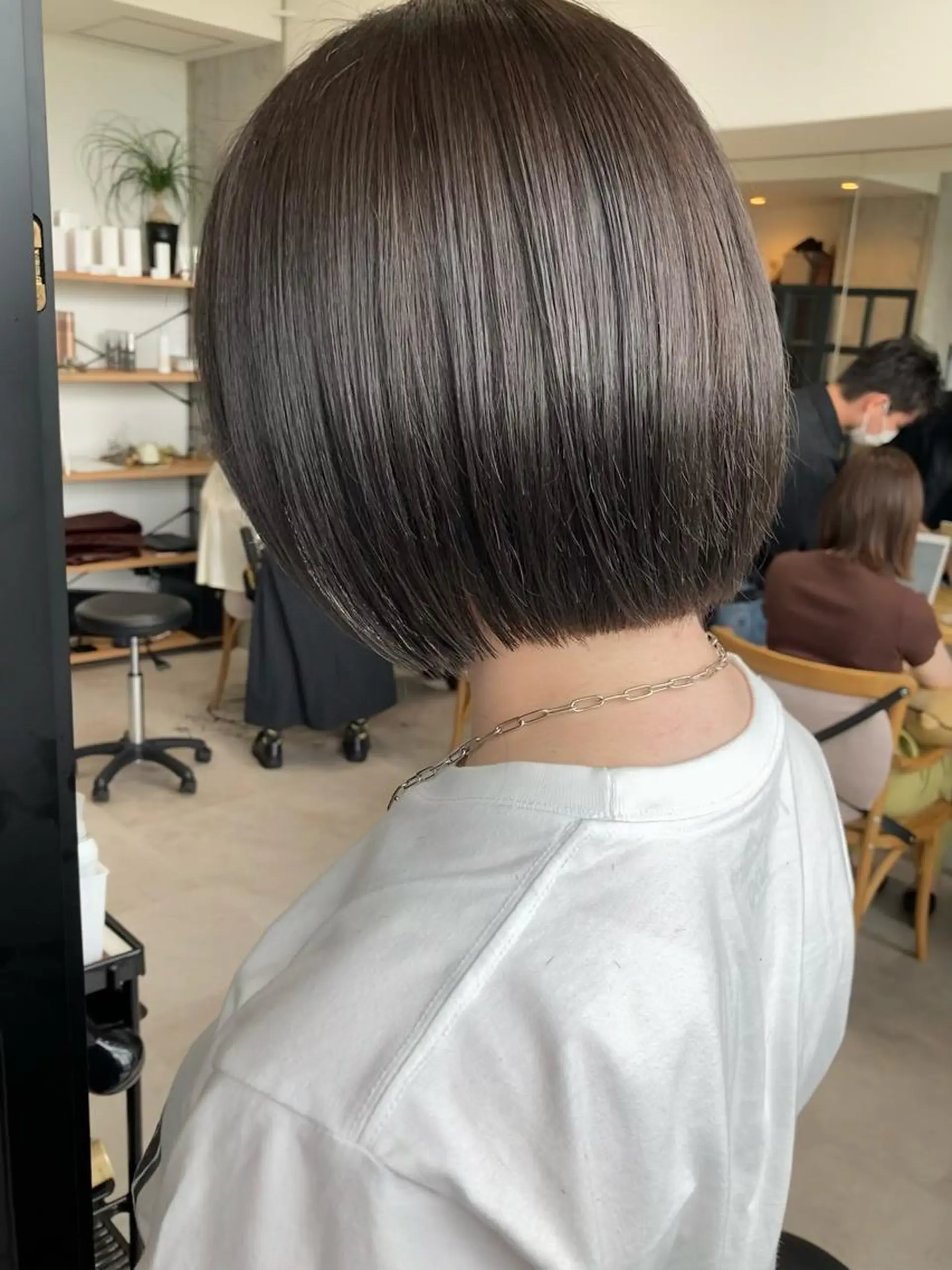 ショート ヘアカラー トリートメント ✨色持ちの良い艶 カラー✨蟹江真世のヘアスタイル