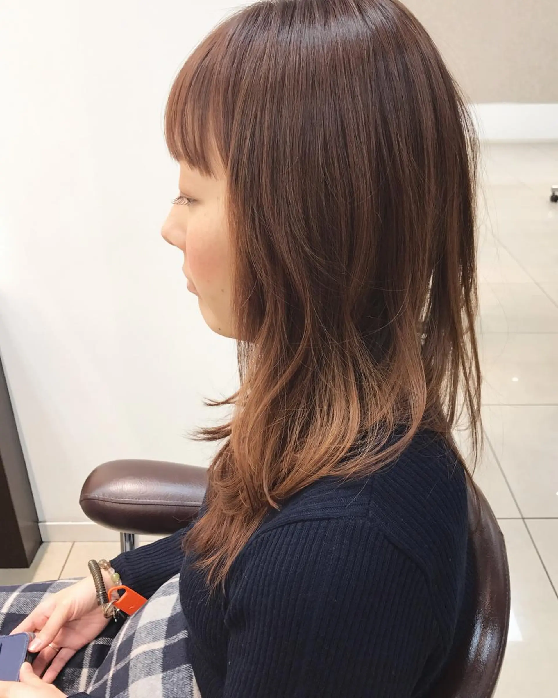 ロング カラー アディクシーカラー グラデーションカラー ハイライトカラー ラベンダーカラー ラベンダーピンク 二宮 早智子のヘアスタイル