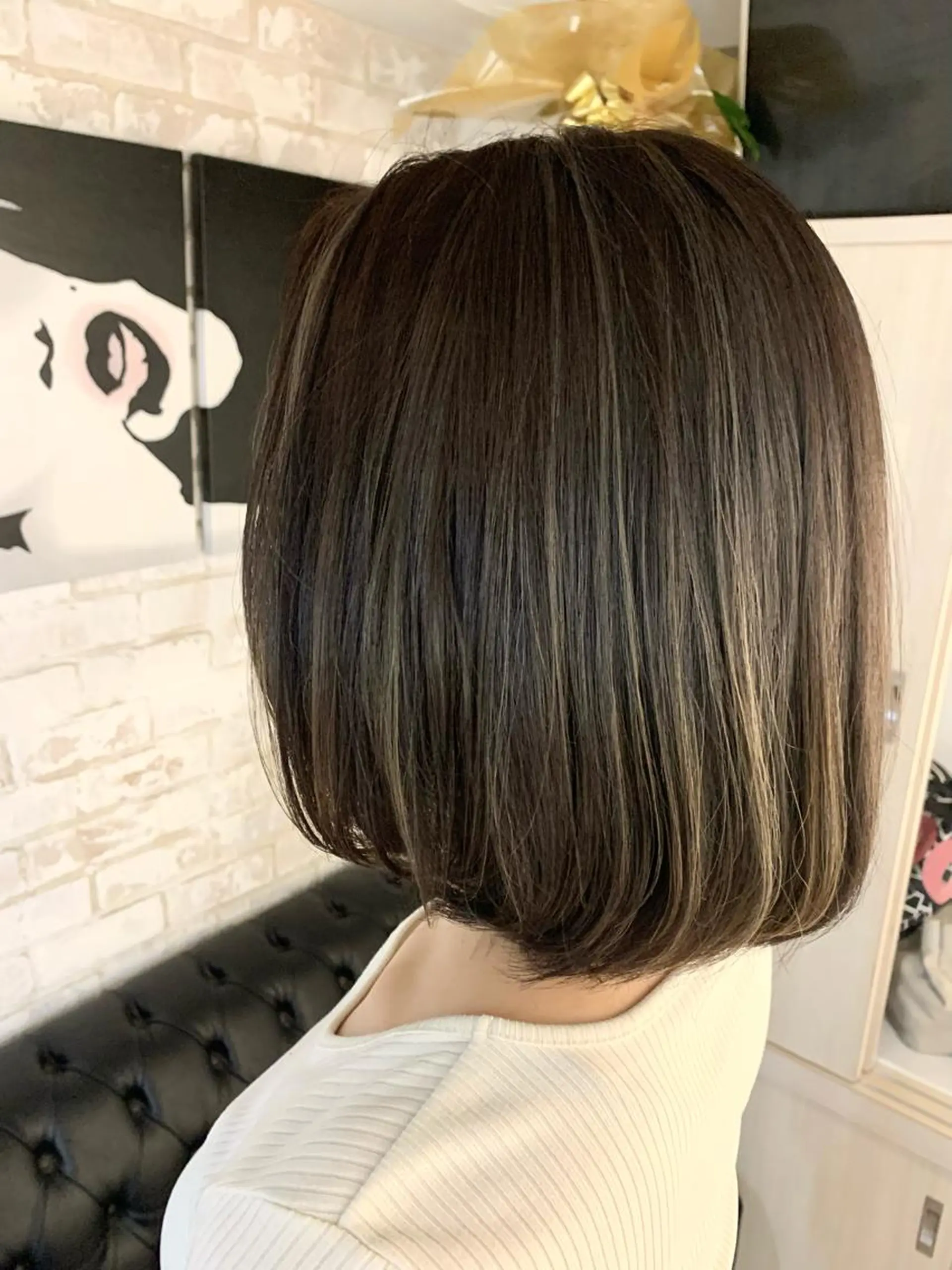 ミディアム ハイライト ヘアカラー ハイトーン✨艶髪 ✨髪質改善✨和田のヘアスタイル