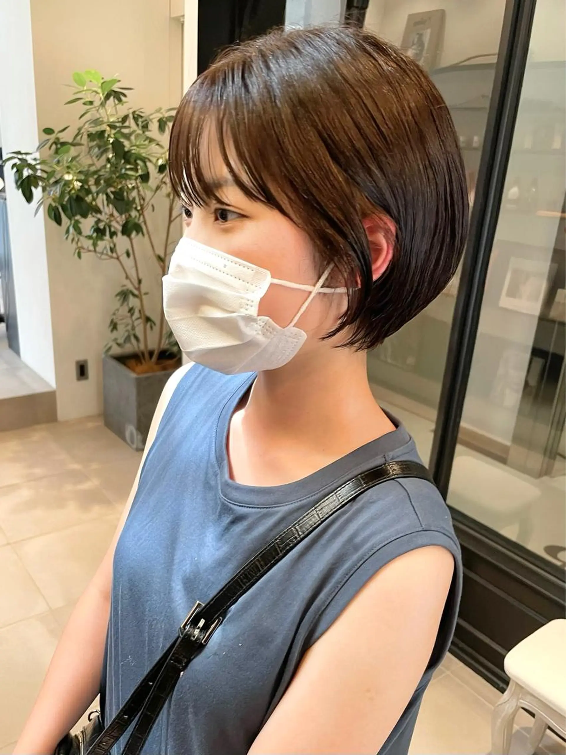 ショート ショートボブ ボブ くせ毛 ショートヘア カット ヘアカラー 中澤 美緒のヘアスタイル