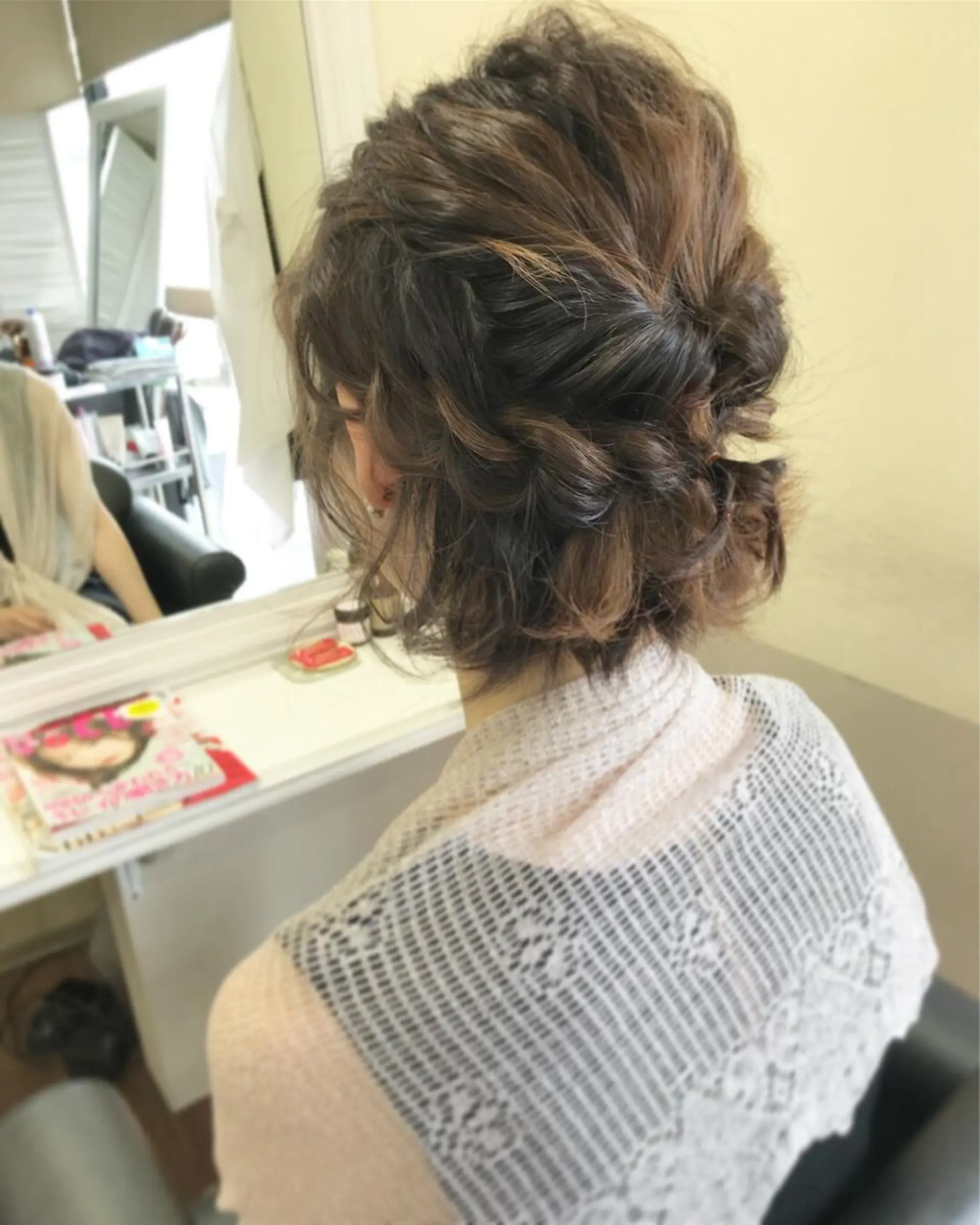 ショート カラー パーマ ヘアアレンジ ボブ ヘアセット 成松 勇治のヘアスタイル