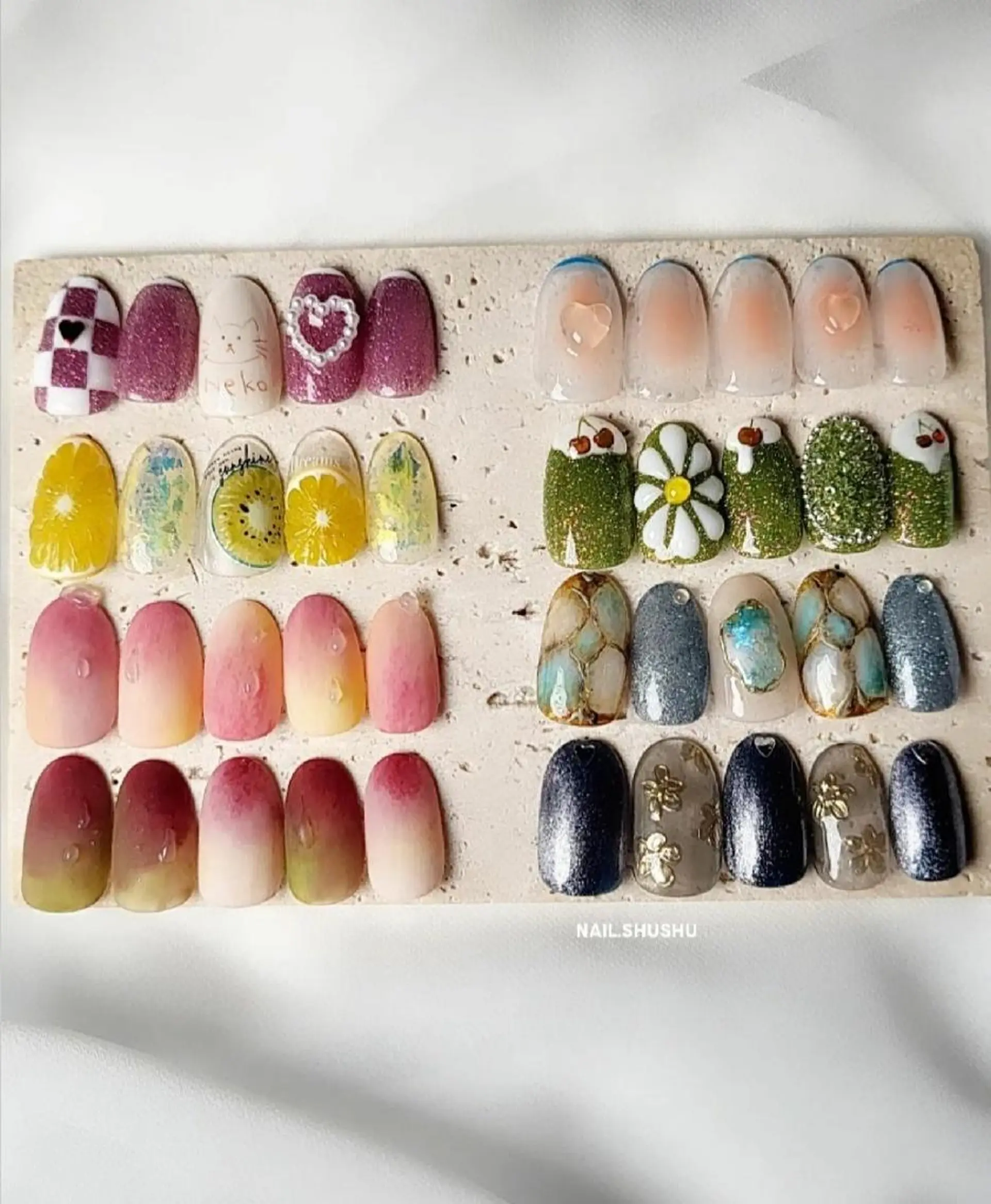 ネイル 持ち込み ニュアンスネイル ワンカラーネイル シンプルネイル 春ネイル 3dパーツ/流行り 👧shushu❤️のネイルデザイン
