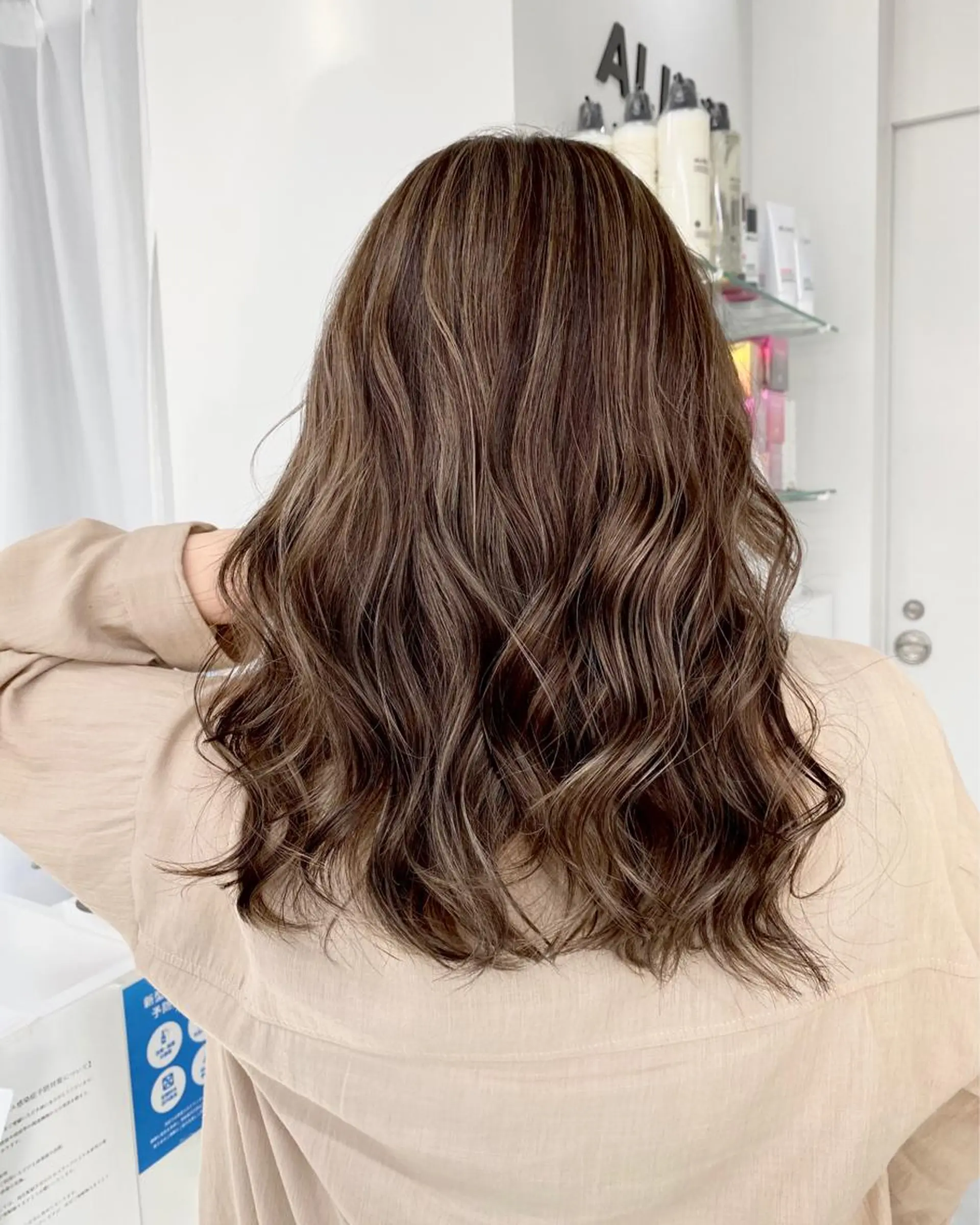 セミロング カラー パーマ メンズ キッズ hair  mode RITZ所属・★ 里奈★のヘアスタイル